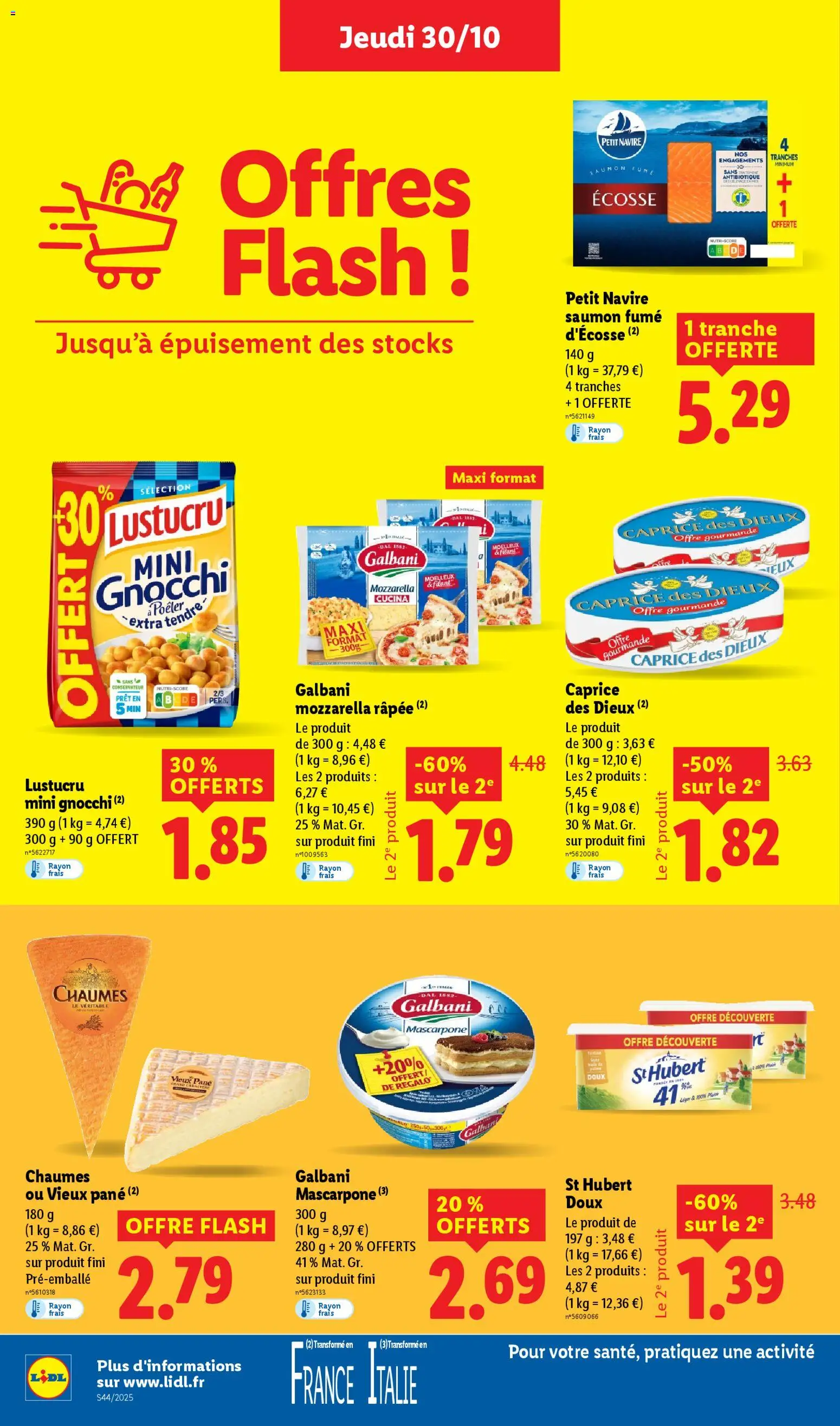 {H1} | Page: 14 | Produits: Mozzarella râpée, Mozzarella, Mascarpone, Saumon