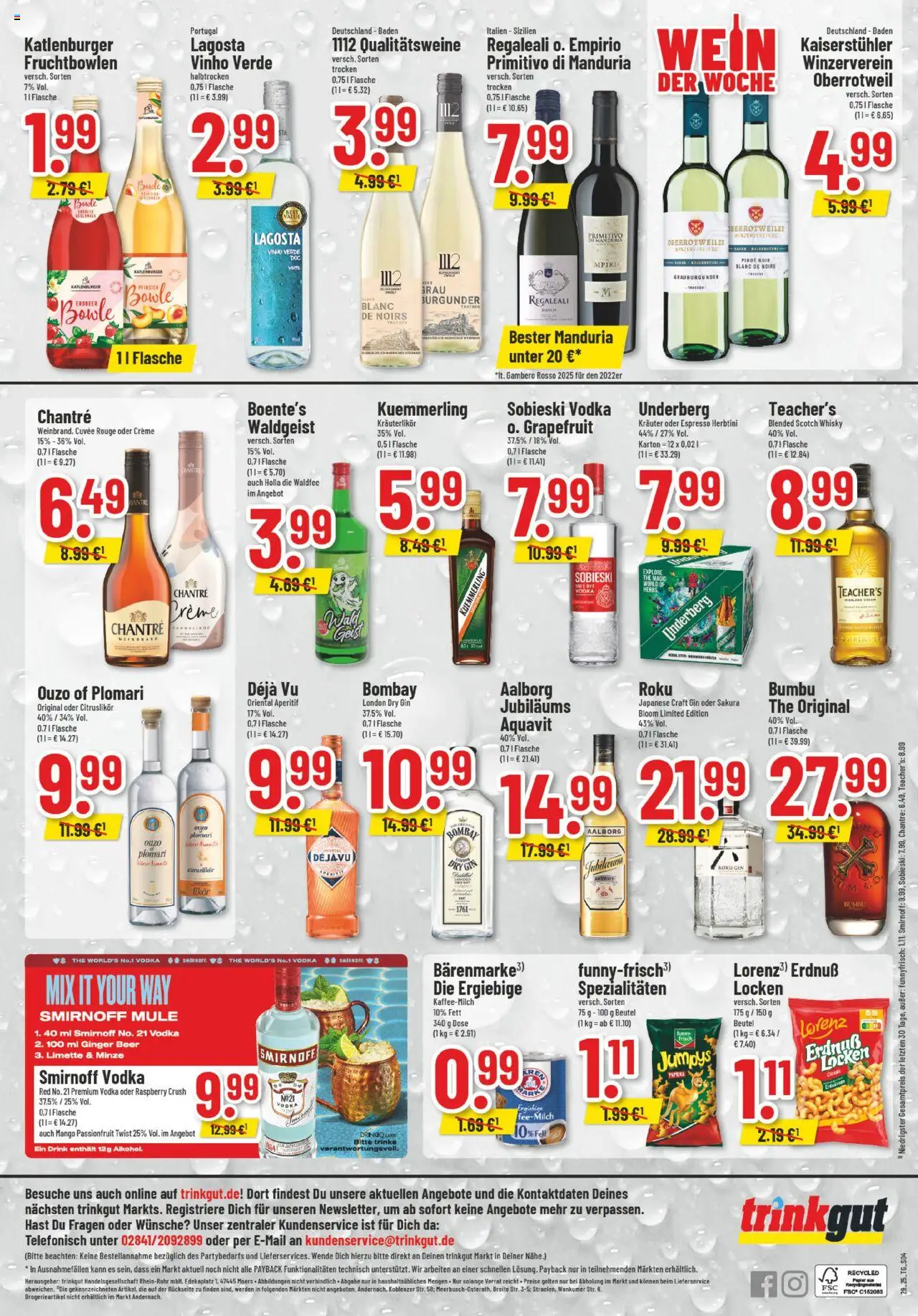 Trinkgut Prospekt - gültig ab dem 14.07.2025 | Seite: 6 | Produkte: Kuemmerling, Wein, Vodka, Underberg