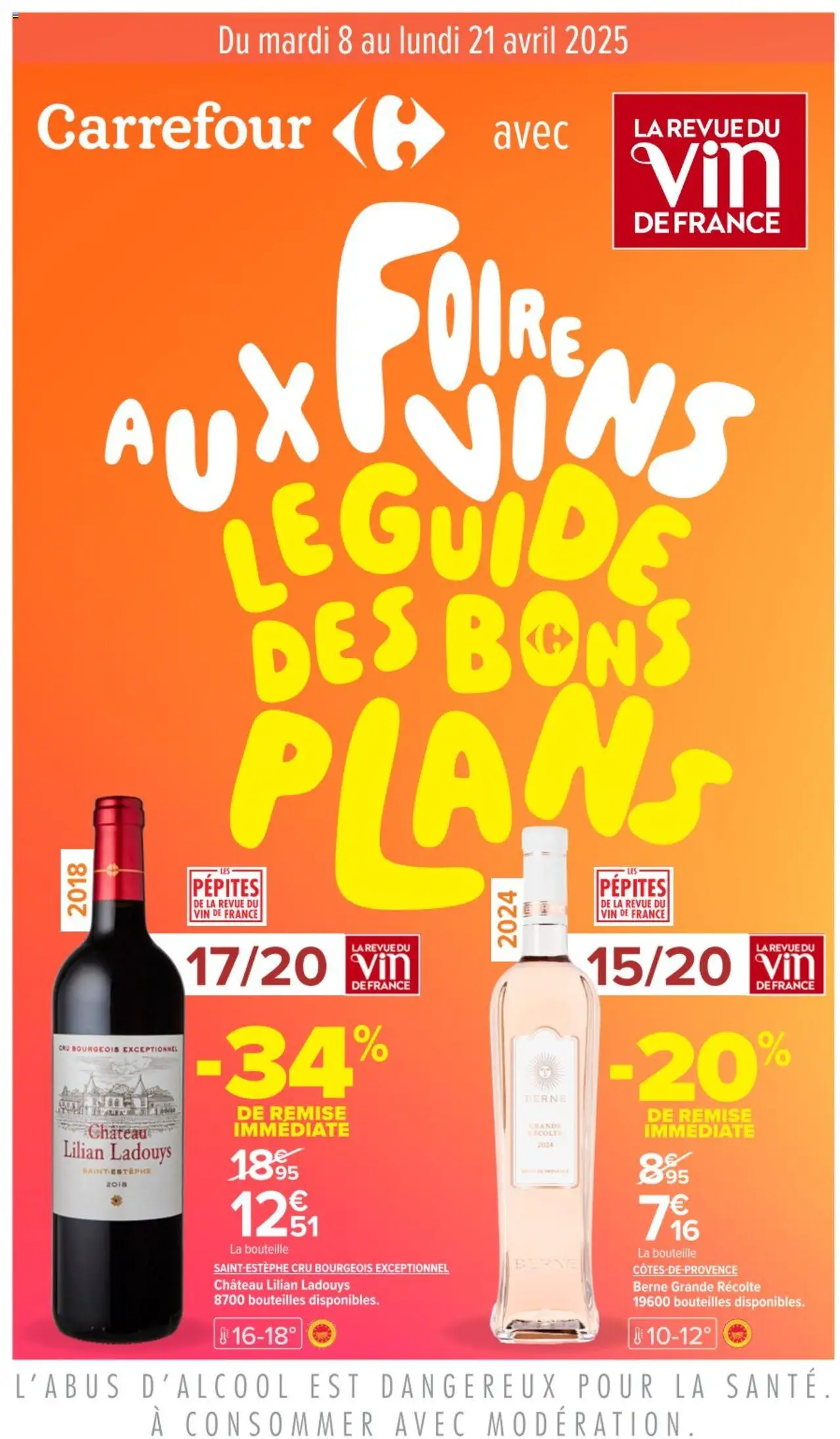 Carrefour Foires aux vins de printemps à partir du 08/04/2025 - promo ...