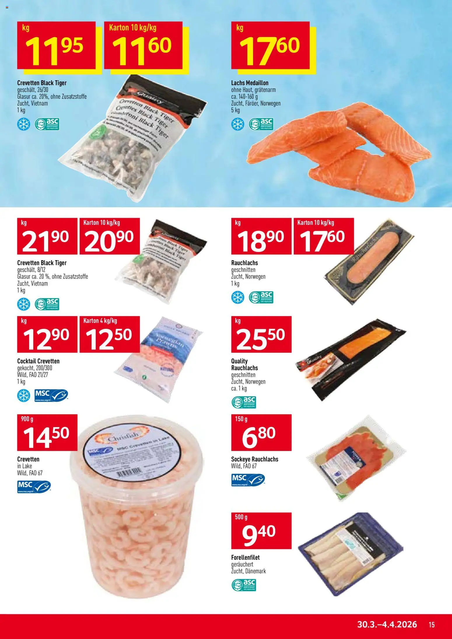Prodega aktionen – gültig ab 30.03.2026 | Seite: 15 | Produkte: Lachs