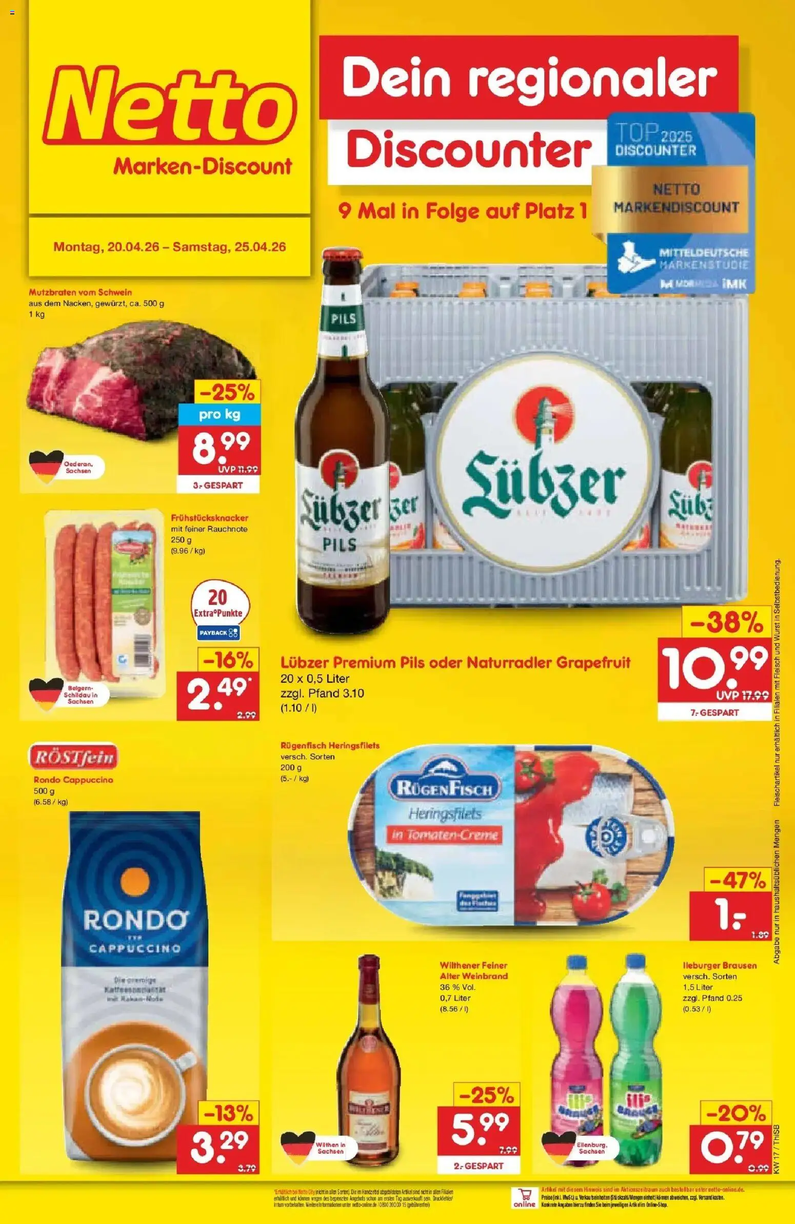 Netto Marken-Discount Prospekt Pirna	 – gültig ab 20.04.2026 | Seite: 57 | Produkte: Wilthener, Grapefruit, Wurst, Fleisch