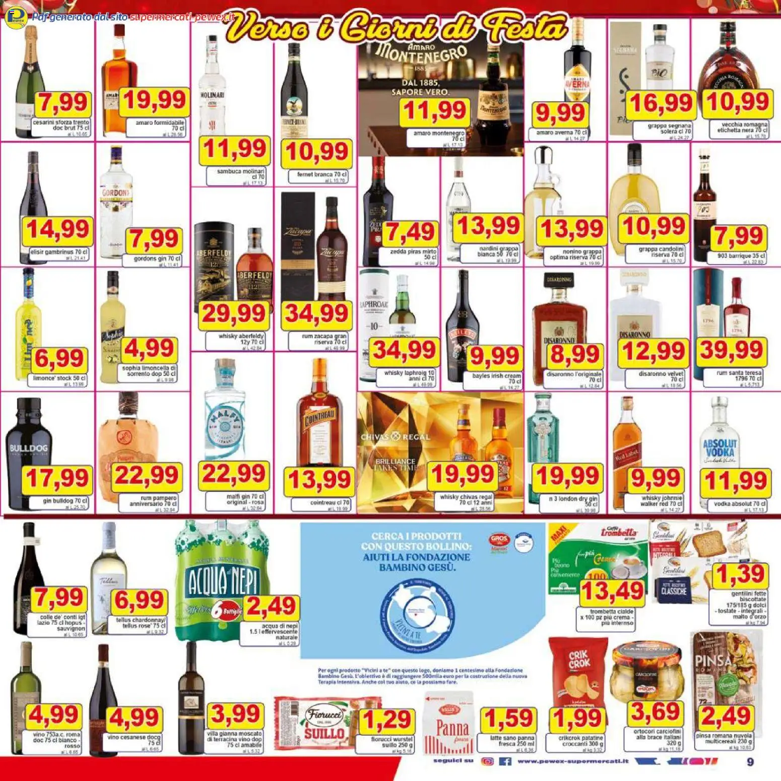 Volantino Pewex del 16.12.2025 | Pagina: 9 | Prodotti: Gin, Panna, Vodka, Rum