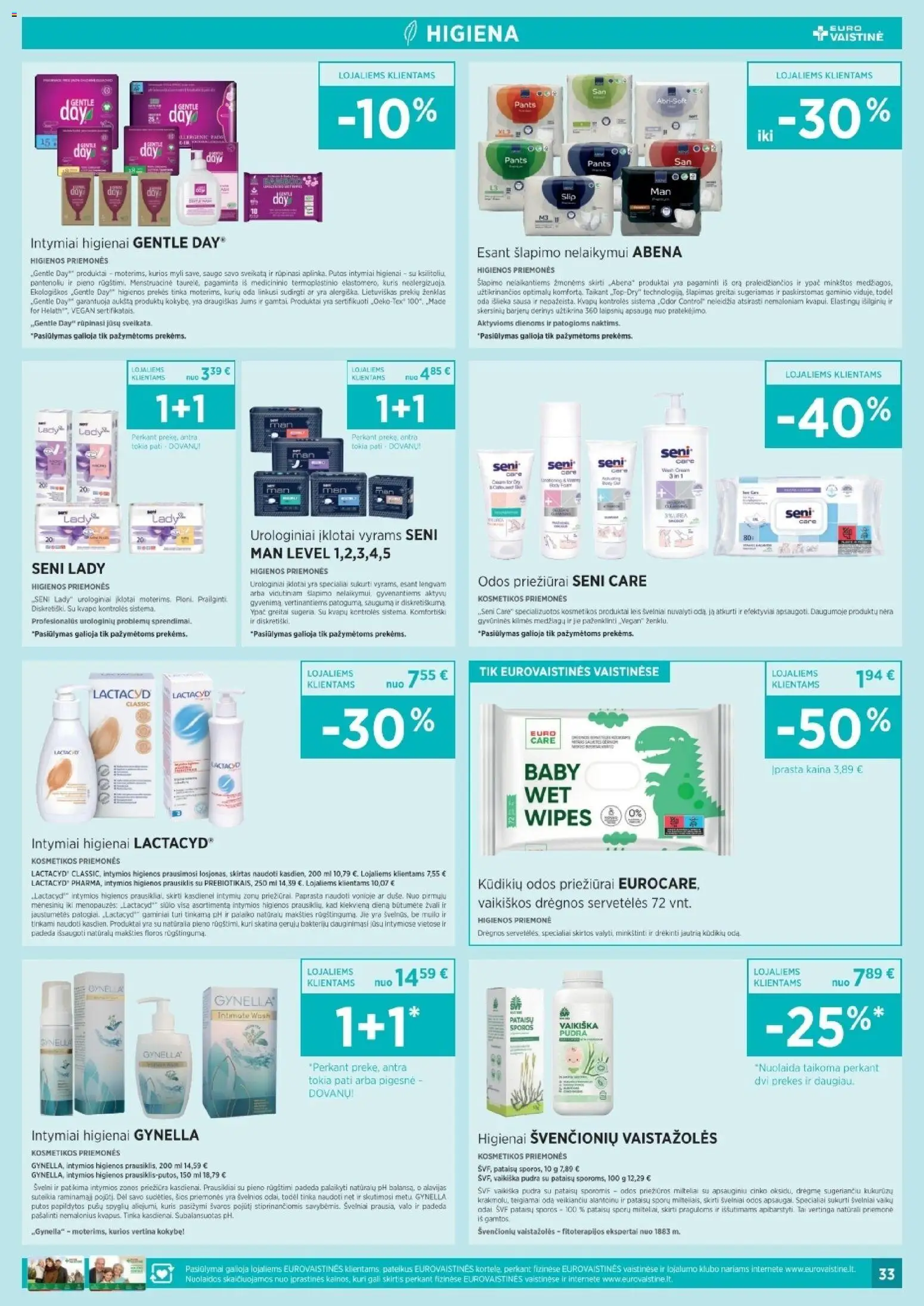 EUROVAISTINĖ akcijos nuo 31.03.2026 | Puslapis: 33 | Prekių: Pudra, Prausiklis