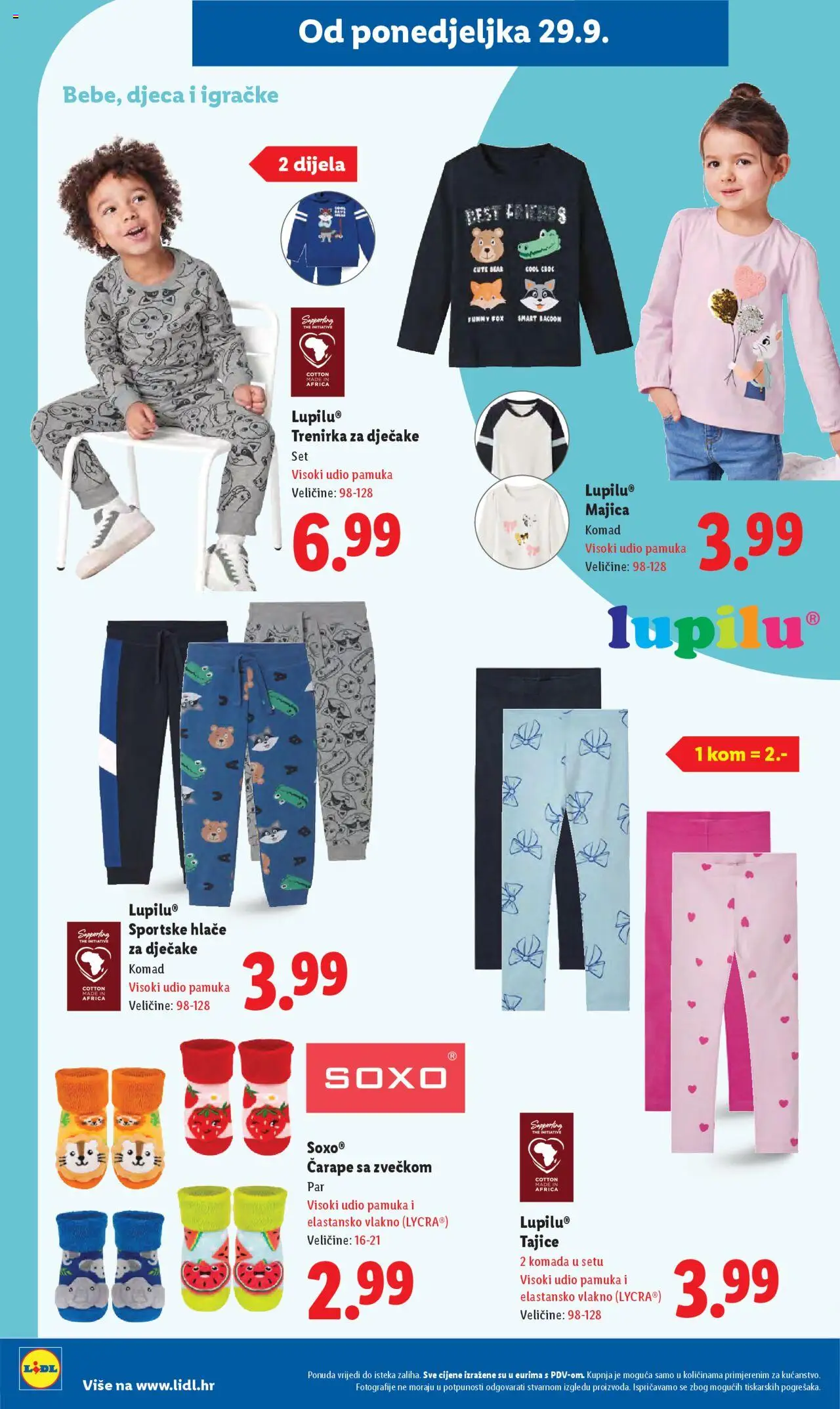 Lidl katalog | vrijedi od 29.09.2025 | Stranica: 32 | Proizvodi: Majica, Hlače, Čarape, Trenirka