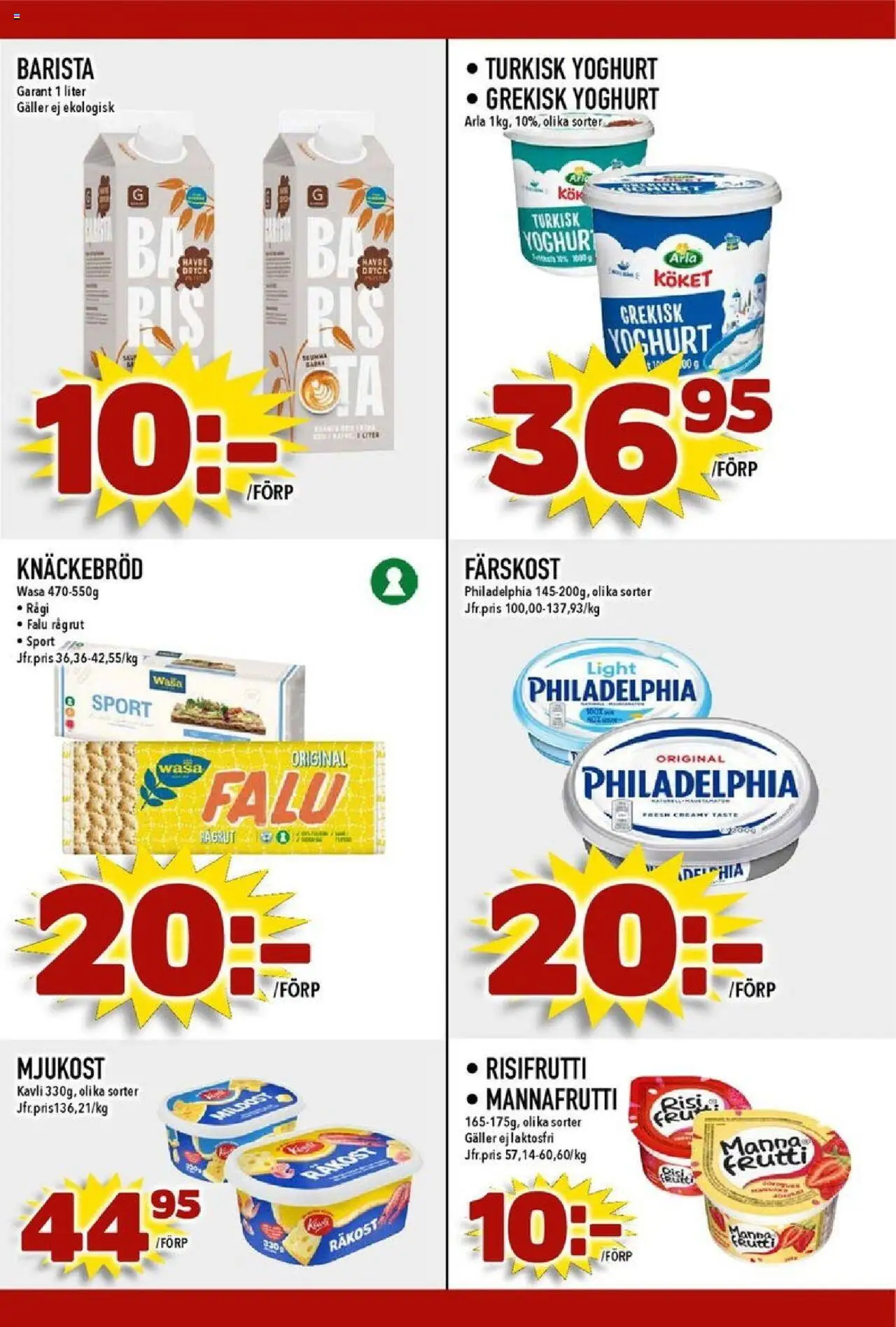 Nya Pulsen reklamblad aktuell från 06.10.2025 | Sida: 18 | Produkter: Galler, Risifrutti, Yoghurt, Mjukost