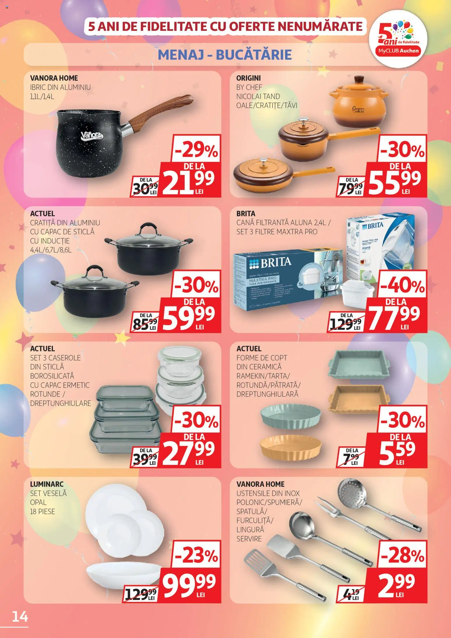 Noul catalog Auchan – valabil de la 04.03.2026 | Pagină: 14 | Produse: Cratiță, Caserole, Bucătărie, Dağ çileği