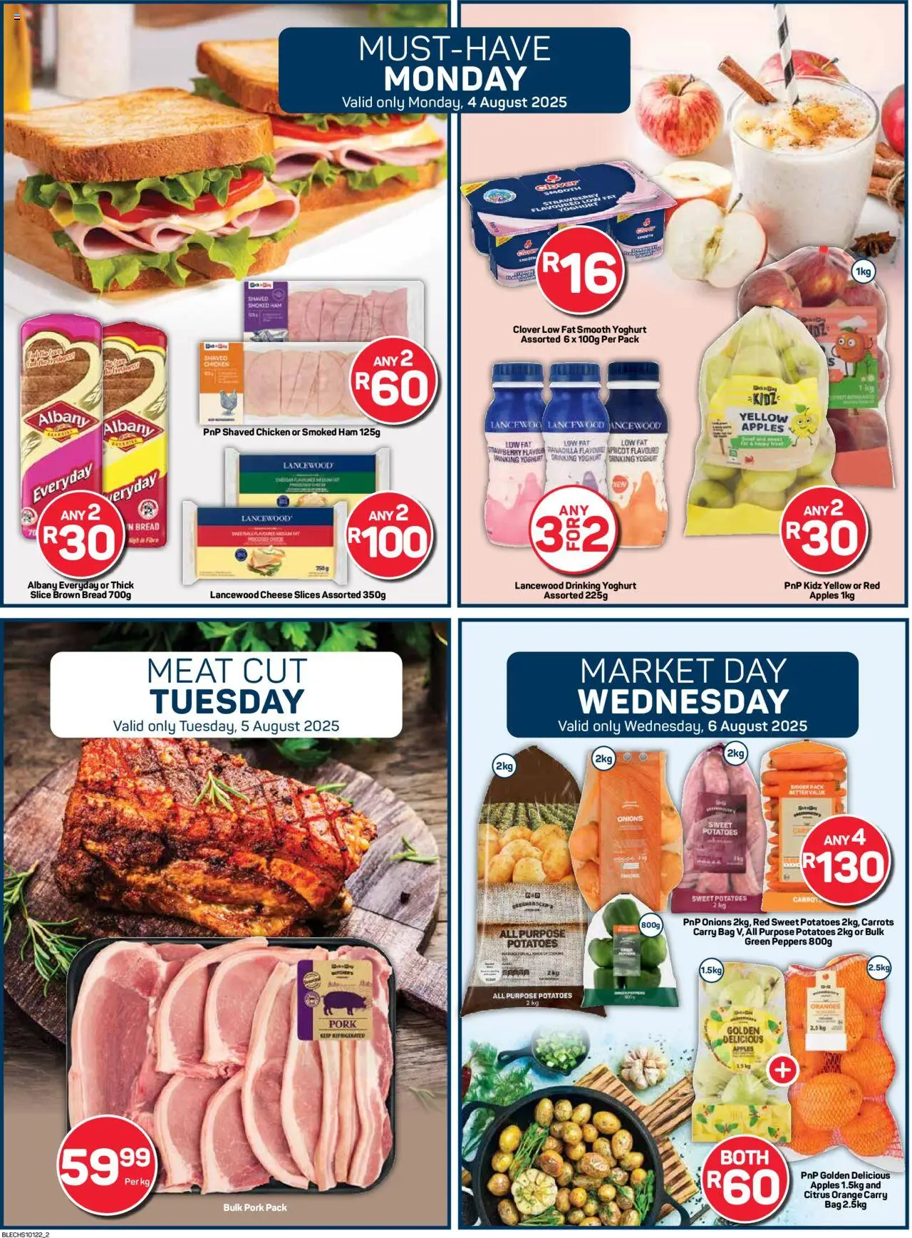 Pick n Pay Eastern Cape - Weekly Specials │ valid from 04.08.2025 | Page: 2 | Products: Ham, Pork, Desmaquilante, Potatoes