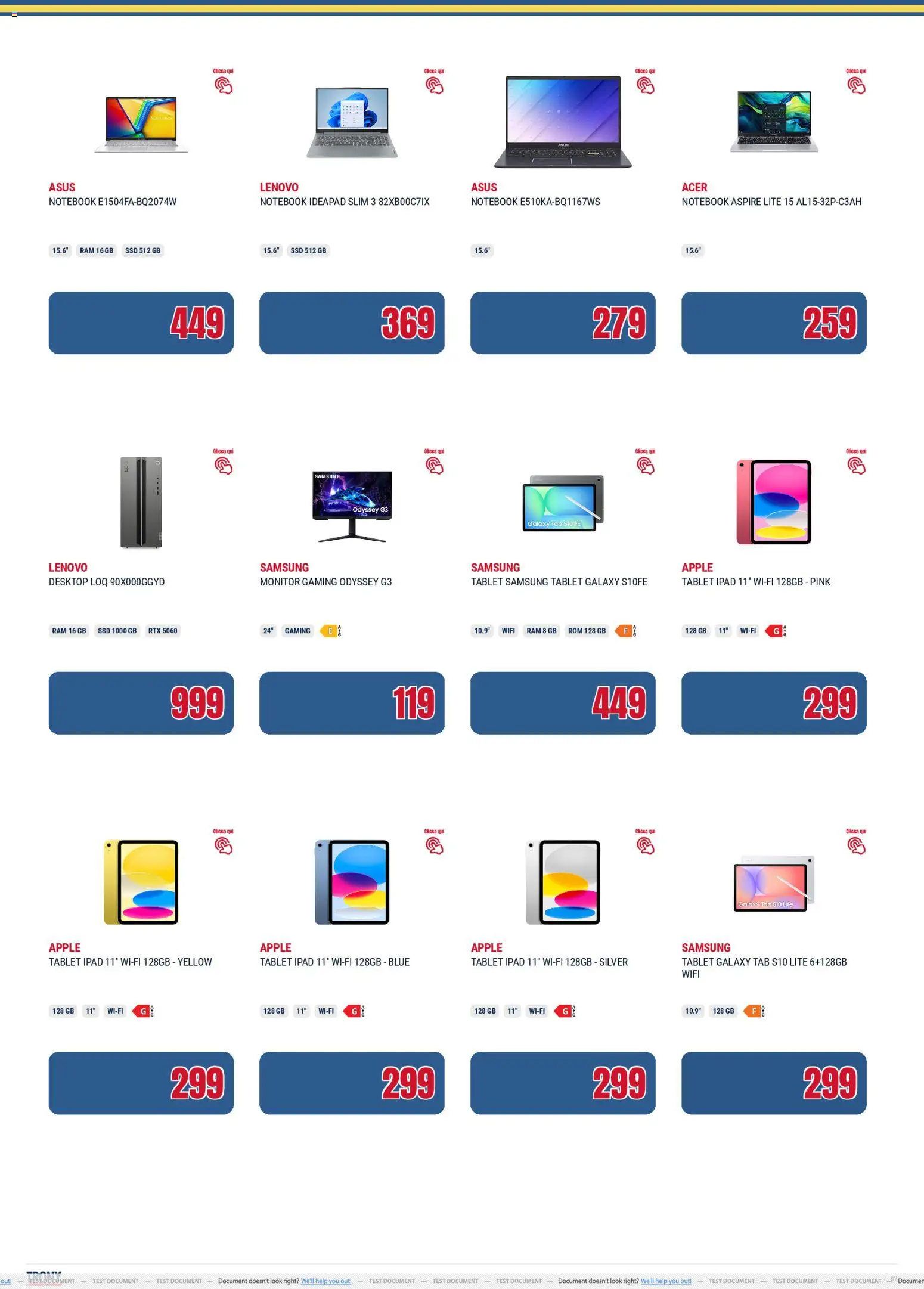 Volantino Trony del 04.12.2025 | Pagina: 2 | Prodotti: Monitor, Tablet, Ipad, Samsung
