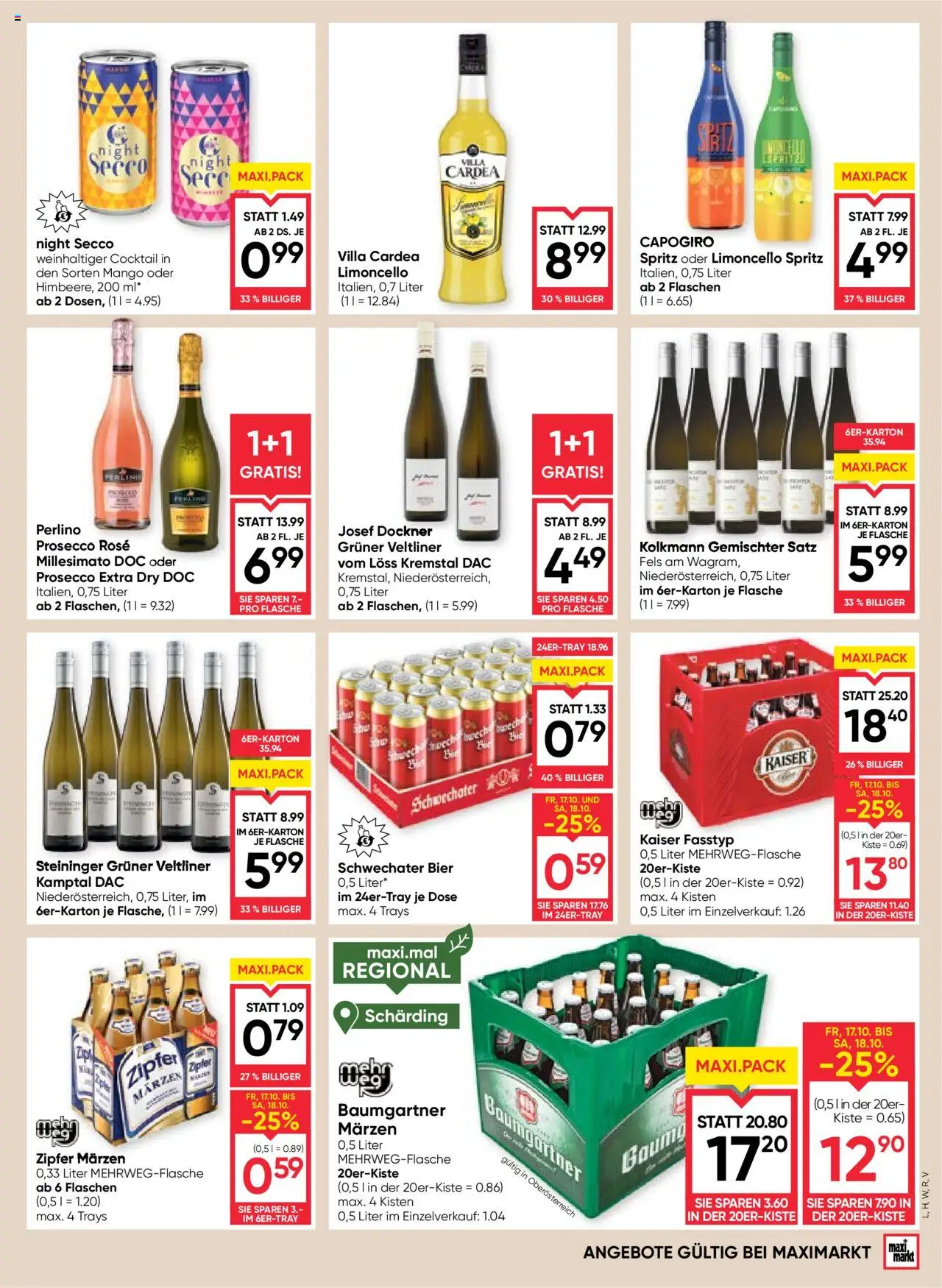 Maximarkt Flugblatt gültig ab 16.10.2025 | Seite: 15 | Produkte: Mango, Bier