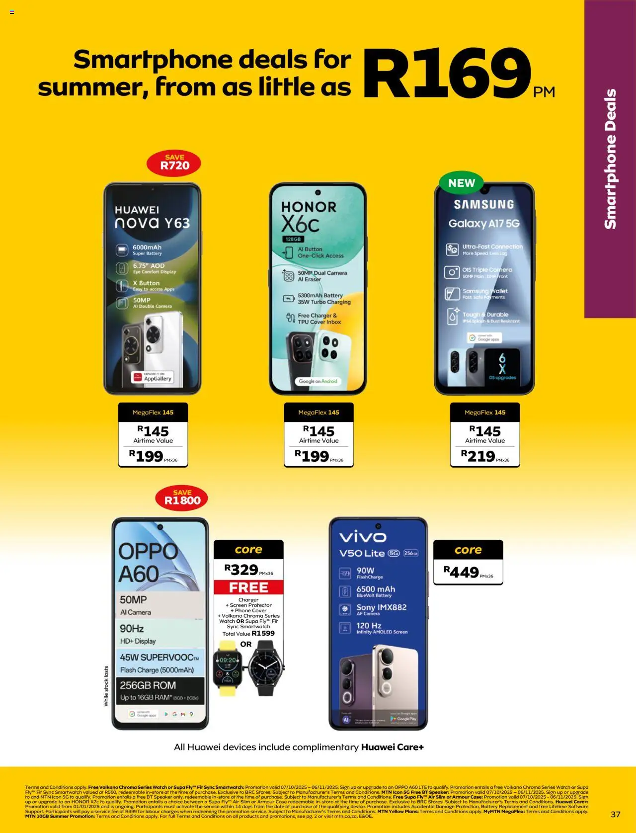 New MTN catalogue – valid from 07.10.2025 | Page: 37 | Products: Phone, Smartphone, Smartwatch, Stock