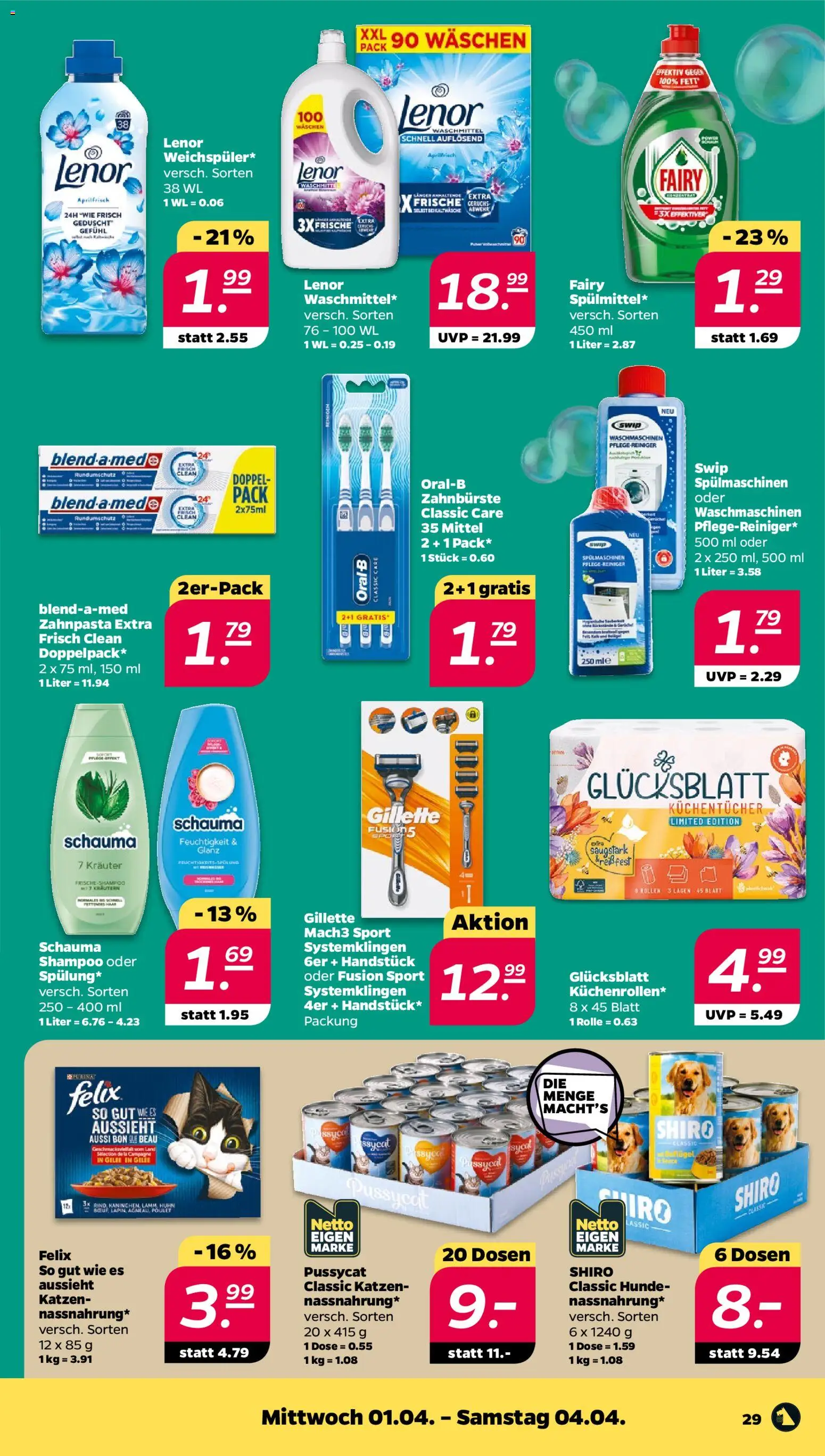 Netto Prospekt 	 – gültig ab 30.03.2026 | Seite: 35 | Produkte: Shampoo, Zahnpasta, Zahnbürste, Waschmittel