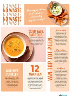 SOEP, SAUS, SMOOTHIE..., Verwerk restjes winterpeen in een verwarmende soep of kruidige tomatensaus voor bij de pasta. Of blend tot een voedzame smoothie met extra groente en fruit. - Voorbeeld van een folder van Albert Heijn, geldig van 31.12.2025 | Pagina: 85 | Producten: Waffelini, Pot, Festék, Gember