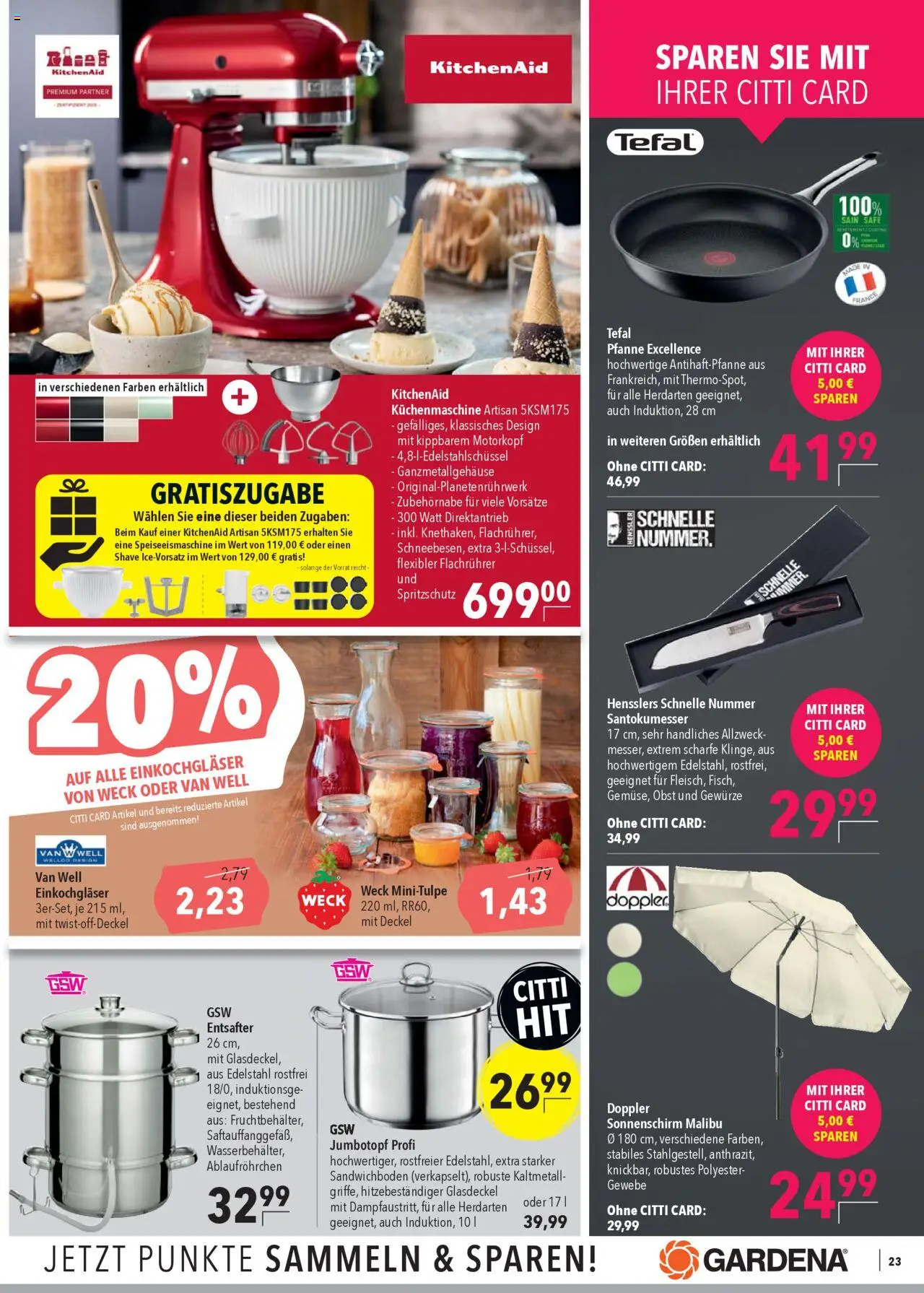 CITTI Markt Prospekt 	 - gültig ab dem 30.07.2025 | Seite: 27 | Produkte: Entsafter, Gewürze, Obst, Sonnenschirm