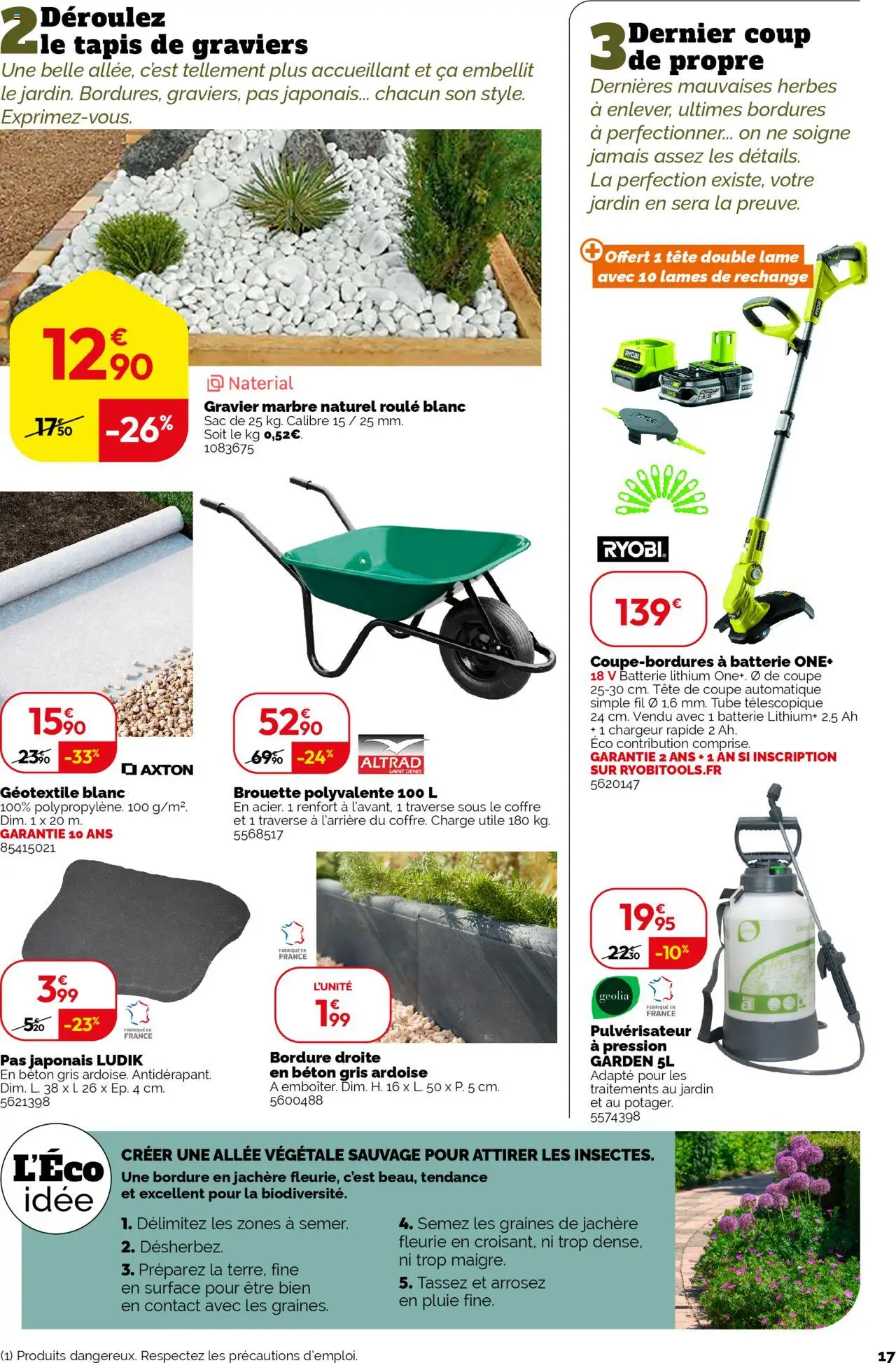  | Page: 17 | Produits: Sac, Brouette, Gravier, Batterie