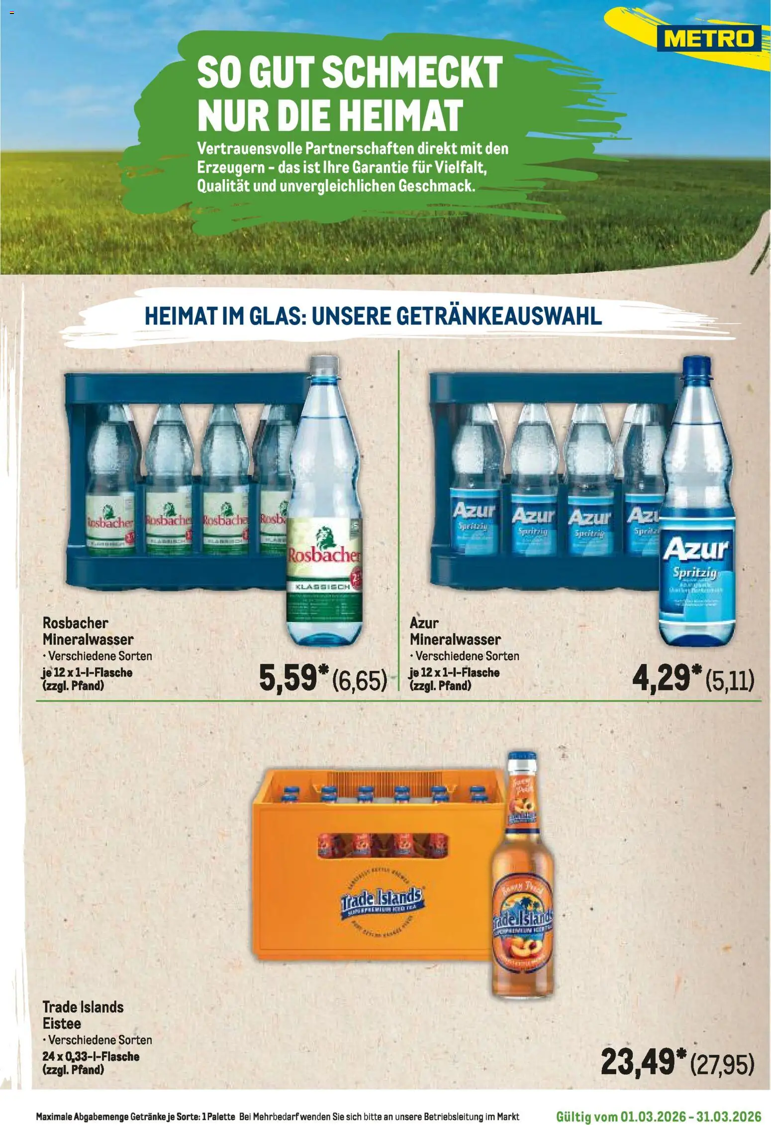 Metro Regionaler Flyer – gültig ab 01.03.2026 | Seite: 61 | Produkte: Mineralwasser