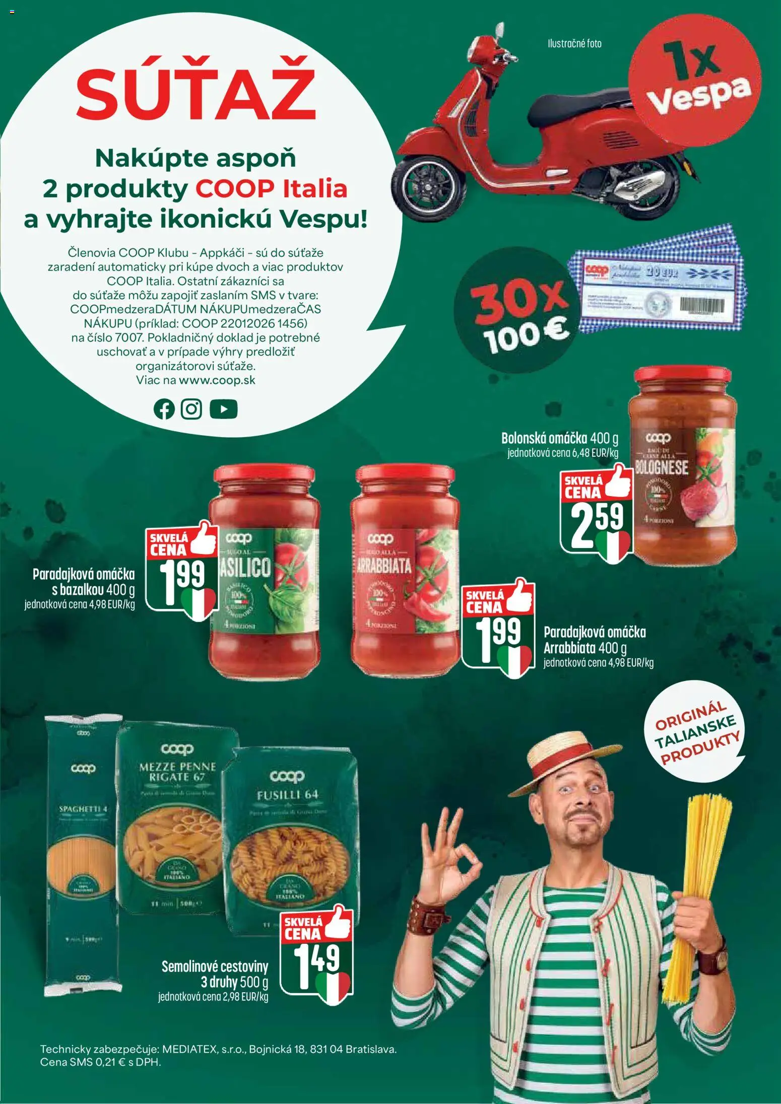 Nové COOP Jednota akcie – leták je platný od 05.03.2026 | Strana: 41 | Produkty: Penne, Fusilli, Cestoviny, Omáčka