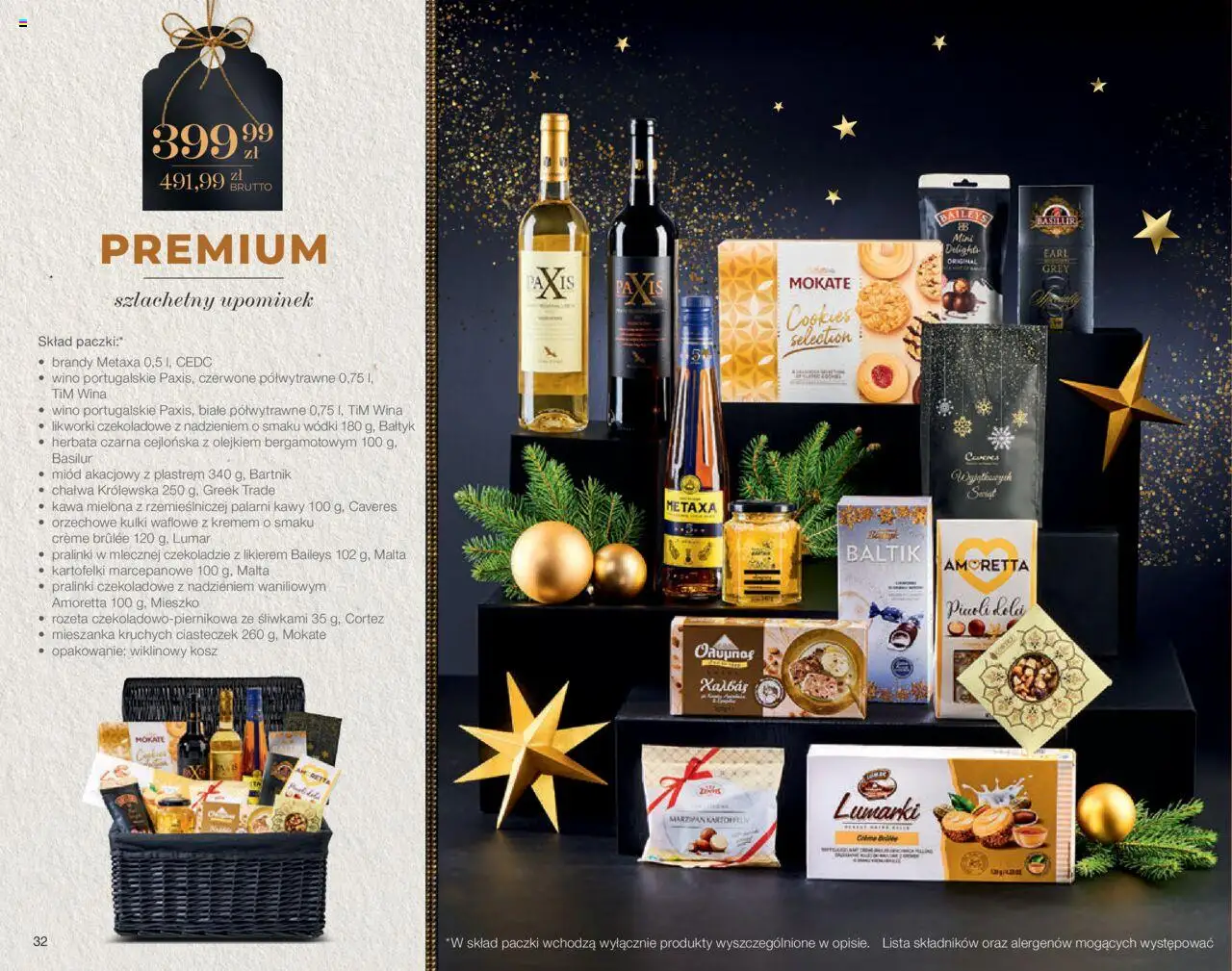 Makro Gazetka - Świat prezentów od 06.10.2025 | Strona: 32 | Produkty: Pączki, Kosz, Wino, Herbata