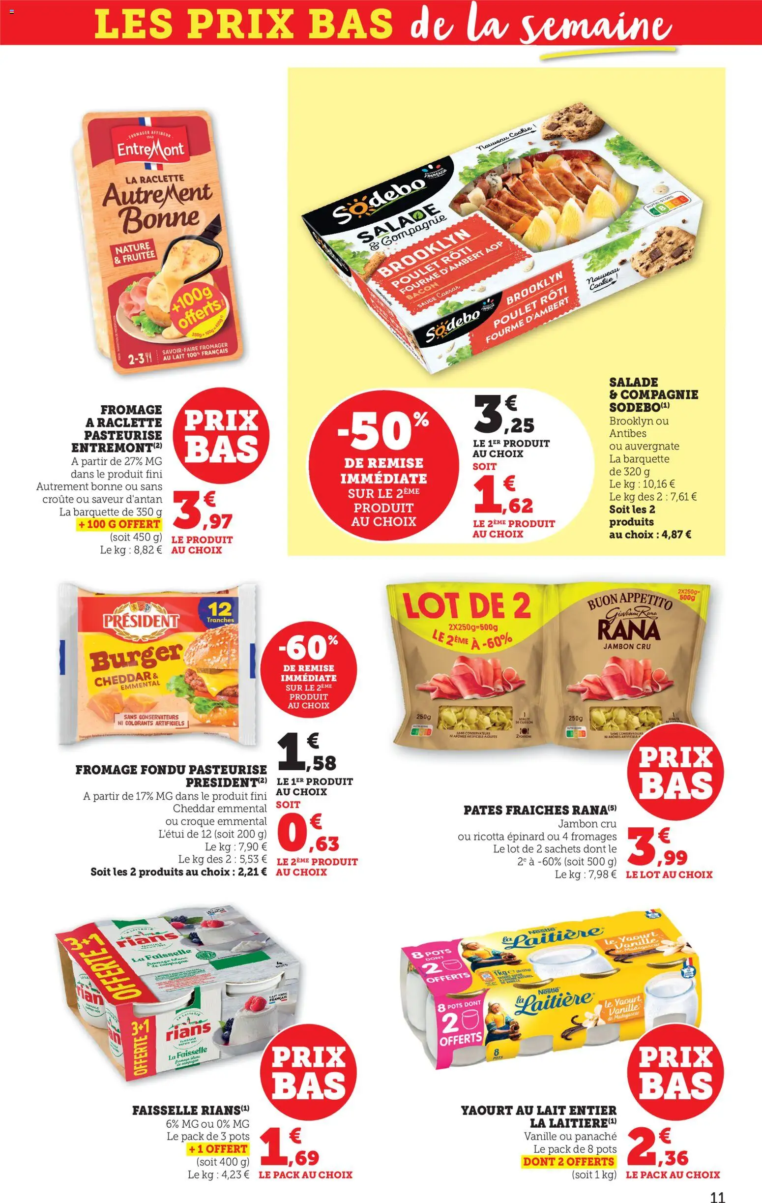 {H1} | Page: 11 | Produits: Emmental, Fromage, Jambon, Cheddar