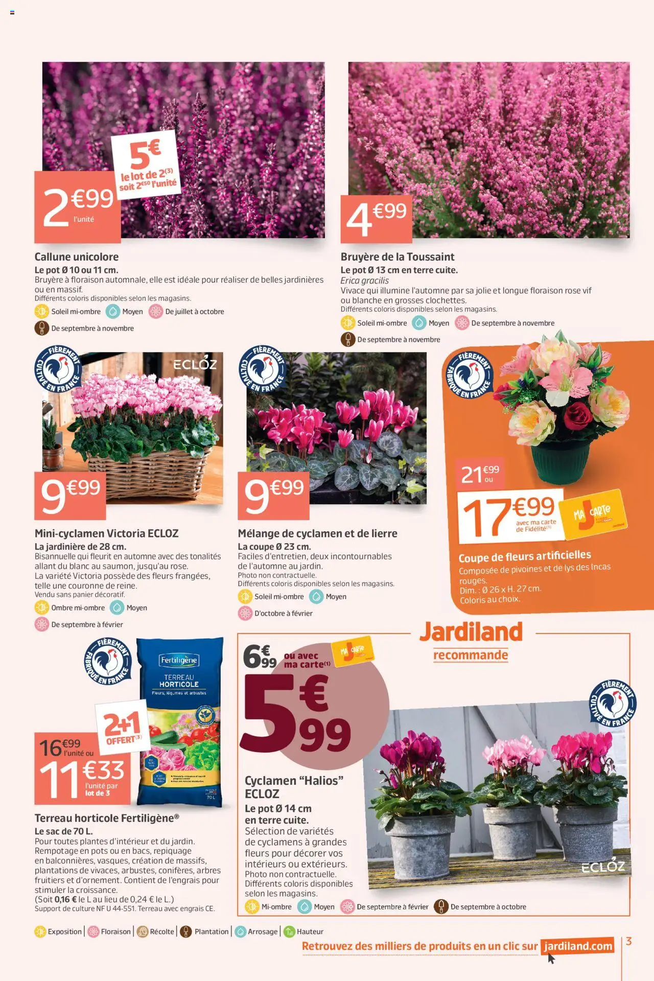 {H1} | Page: 3 | Produits: Sac, Jardinière, Terreau horticole, Panier