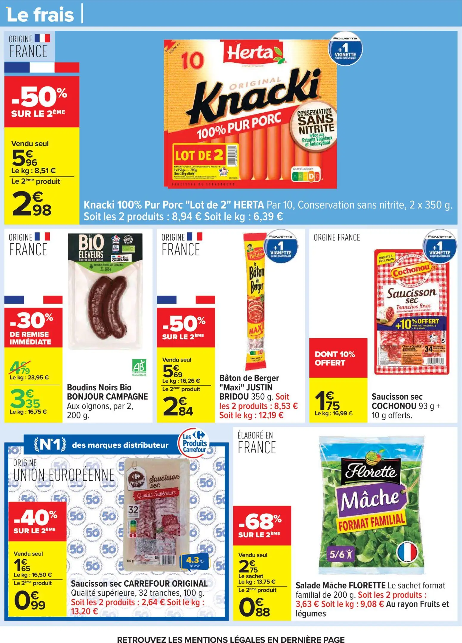 {H1} | Page: 47 | Produits: Salade, Saucisson, Saucisson sec, Porc