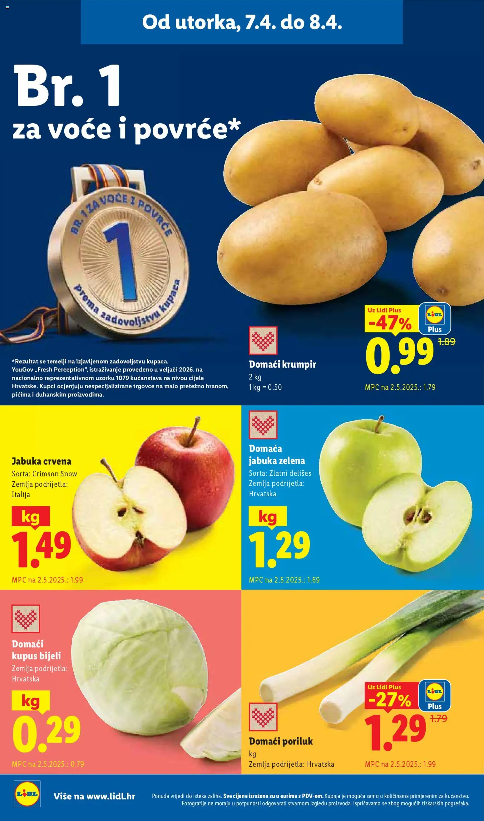 Lidl katalog | vrijedi od 07.04.2026 | Stranica: 2 | Proizvodi: Krumpir, Povrće, Kupus, Poriluk