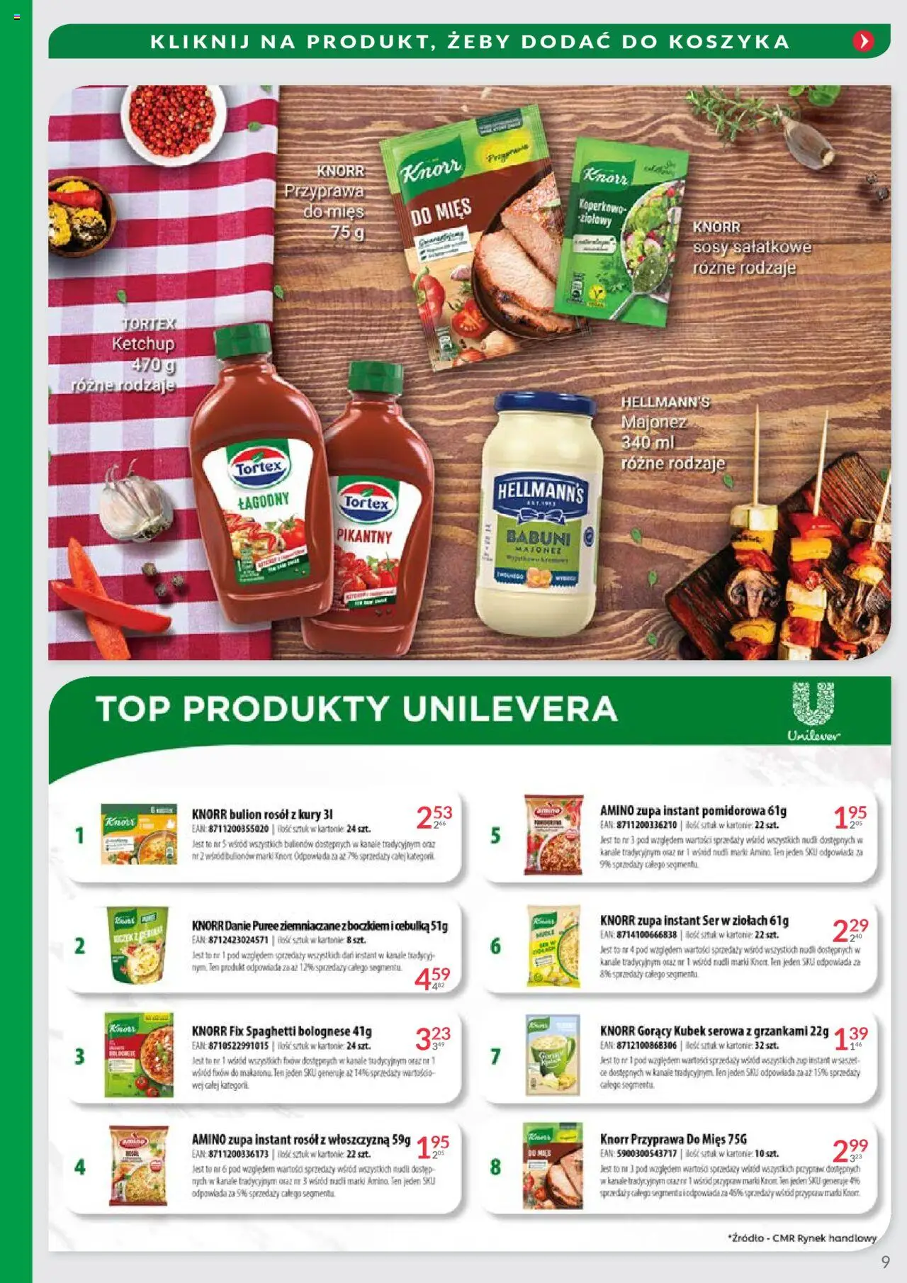 Eurocash Gazetka - Oferta Handlowa MR Południowy Wschód od 09.06.2025 | Strona: 9 | Produkty: Puree ziemniaczane, Ketchup, Zupa, Ser