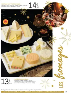 E.Leclerc - Prévisualisation de E.Leclerc Carte traiteur festive valide à partir de 02.12.2025 | Page: 55 | Produits: Plateau, Emmental, Brie, Camembert