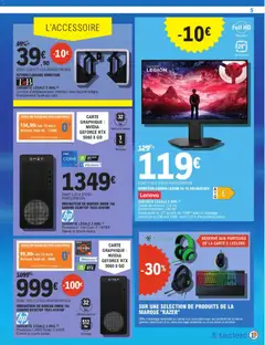 E.Leclerc - Prévisualisation de ORDINATEUR DE BUREAU OMEN 16L GAMING DESKTOP TG03-0080NF, Processeur: Intel Core i7-14700F. Clavier et souris inclus. valide à partir de 28.10.2025 | Page: 5 | Produits: Moniteur, Ordinateur, Clavier, Bureau