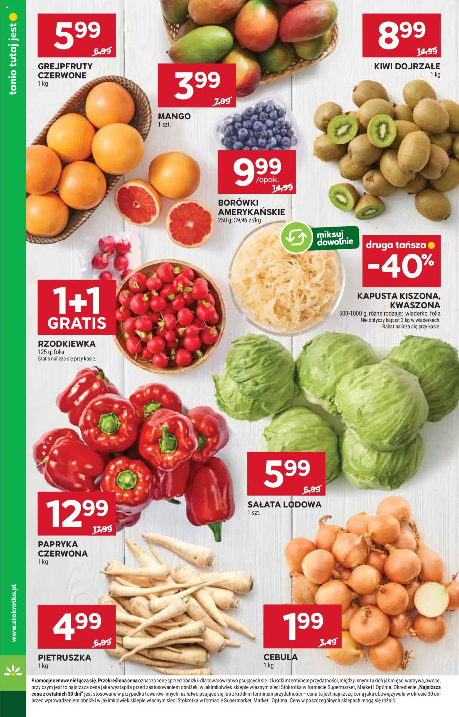 Stokrotka Gazetka - Market od 22.01.2026 | Strona: 8 | Produkty: Kapusta, Pietruszka, Stokrotka, Kiwi