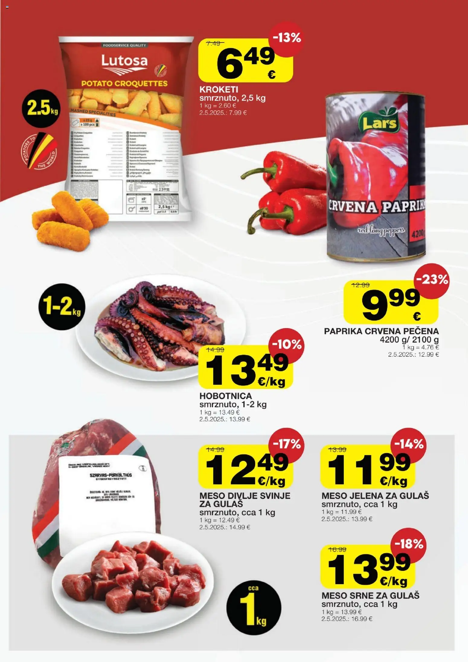 Stanić Diskont katalog | vrijedi od 01.01.2026 | Stranica: 3 | Proizvodi: Hobotnica, Meso, Paprika