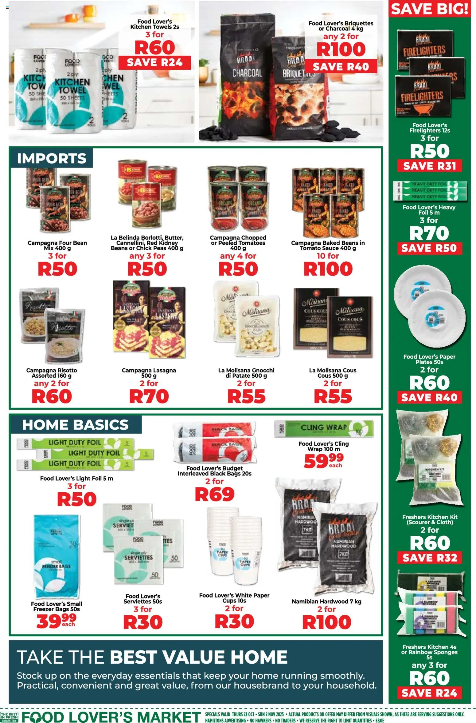 New Food Lover's Market catalogue – valid from 23.10.2025 | Page: 11 | Products: Beans, Freezer, Towel, Freezer bags