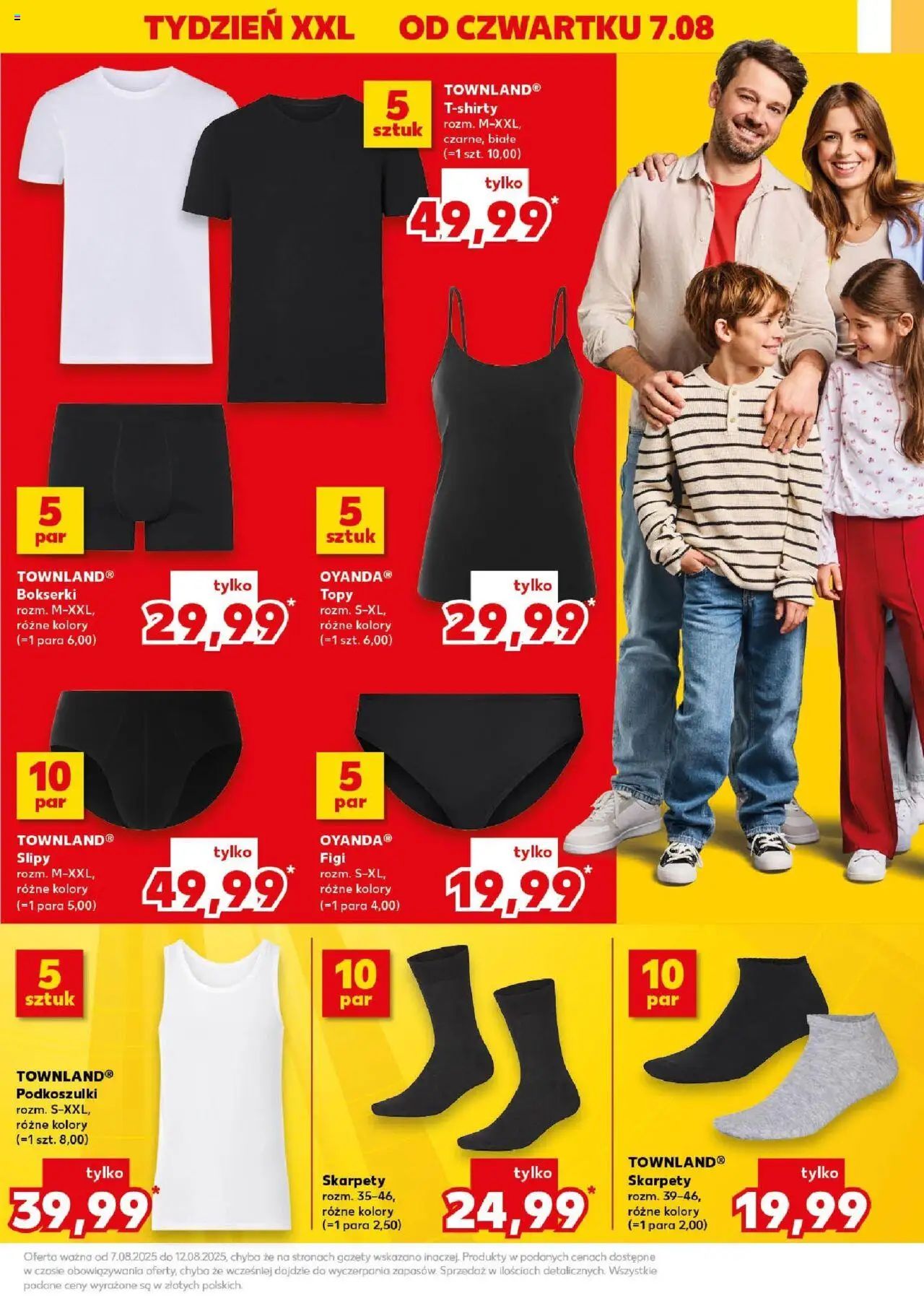 Kaufland gazetka - Super Sobota od 09.08.2025 | Strona: 21 | Produkty: Skarpety, Bokserki