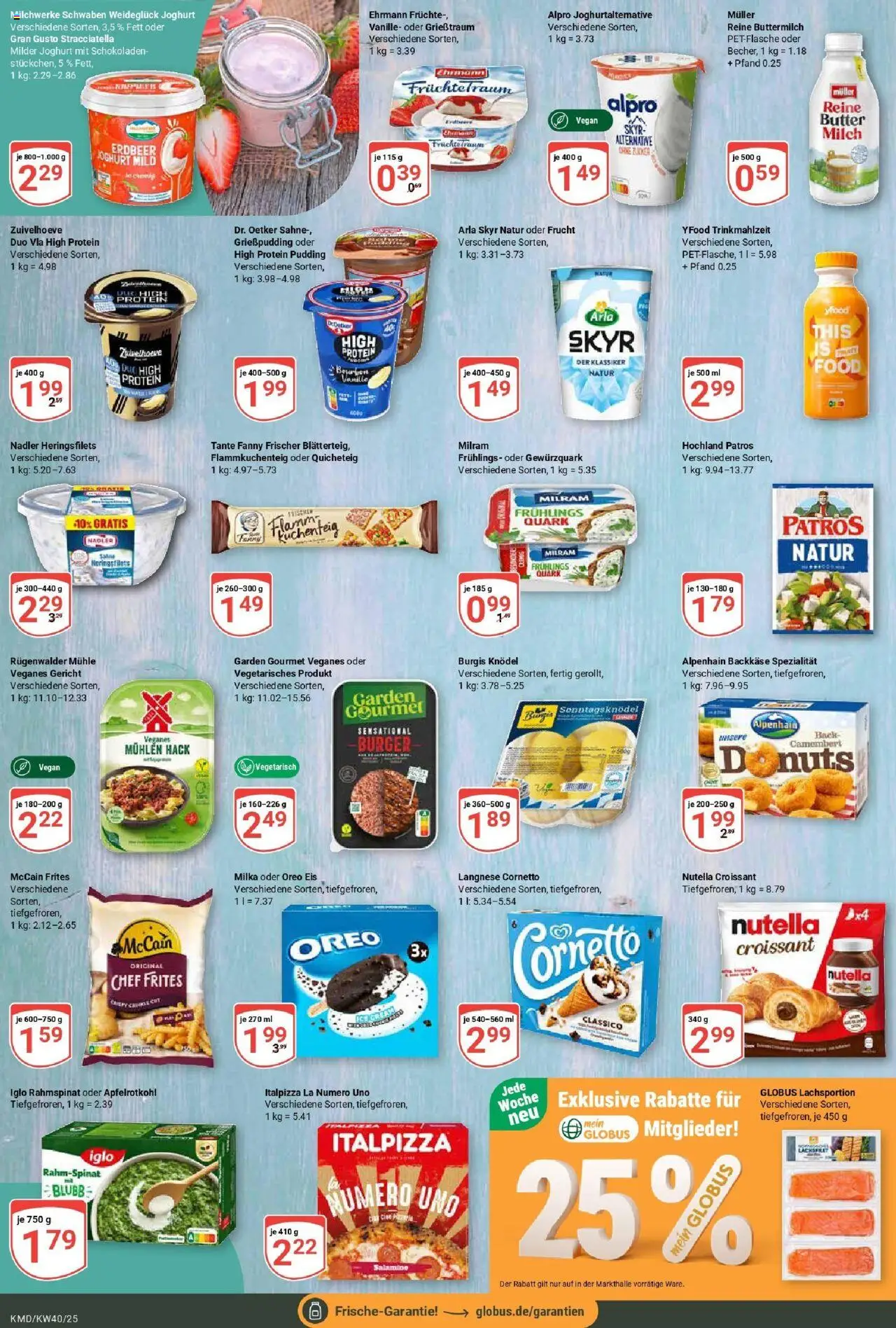 Globus prospekt Köln	 – gültig ab 28.09.2025 | Seite: 15 | Produkte: Buttermilch, Milka, Skyr, Zucker