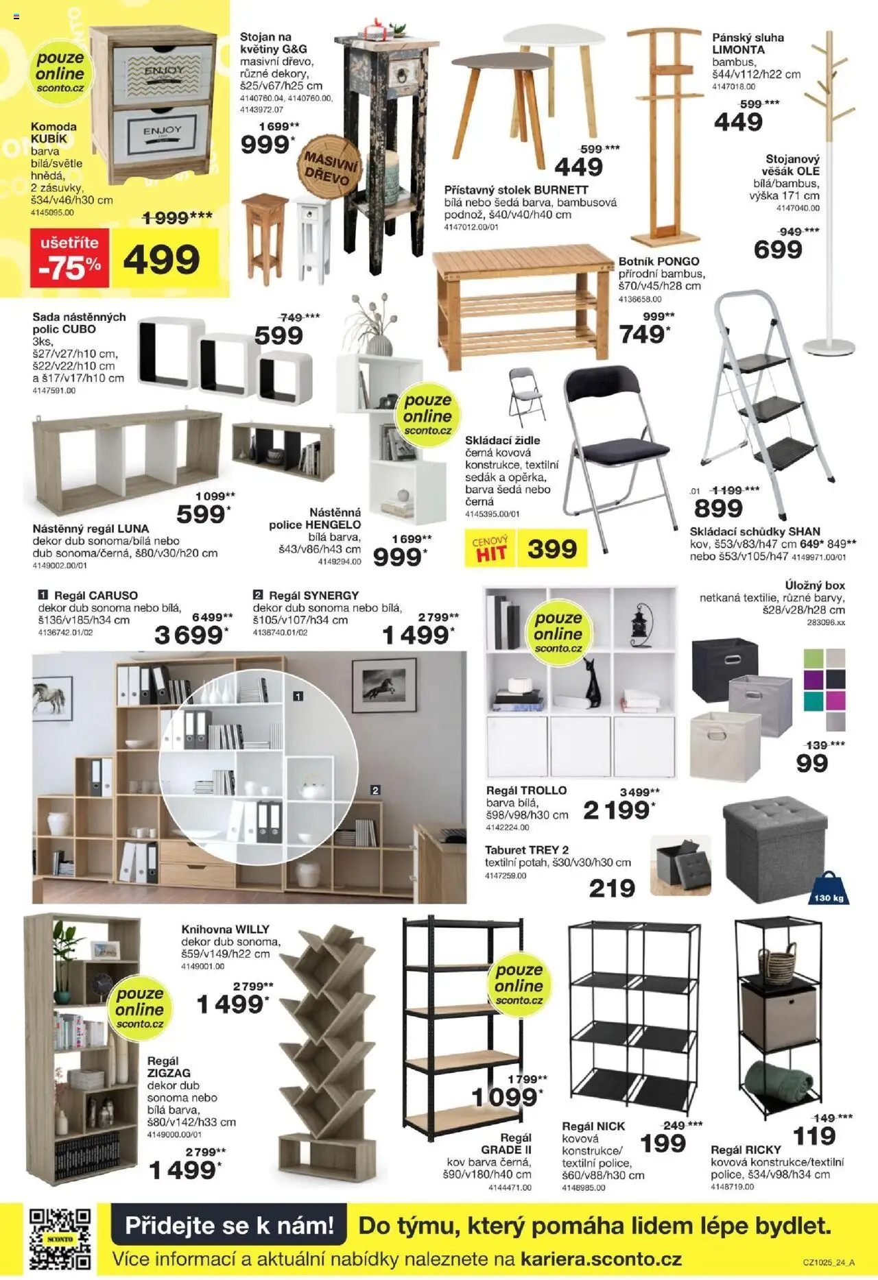 Sconto nábytek leták od 06.08.2025 | Strana: 24 | Produkty: Box, Úložný box, Taburet, Květiny