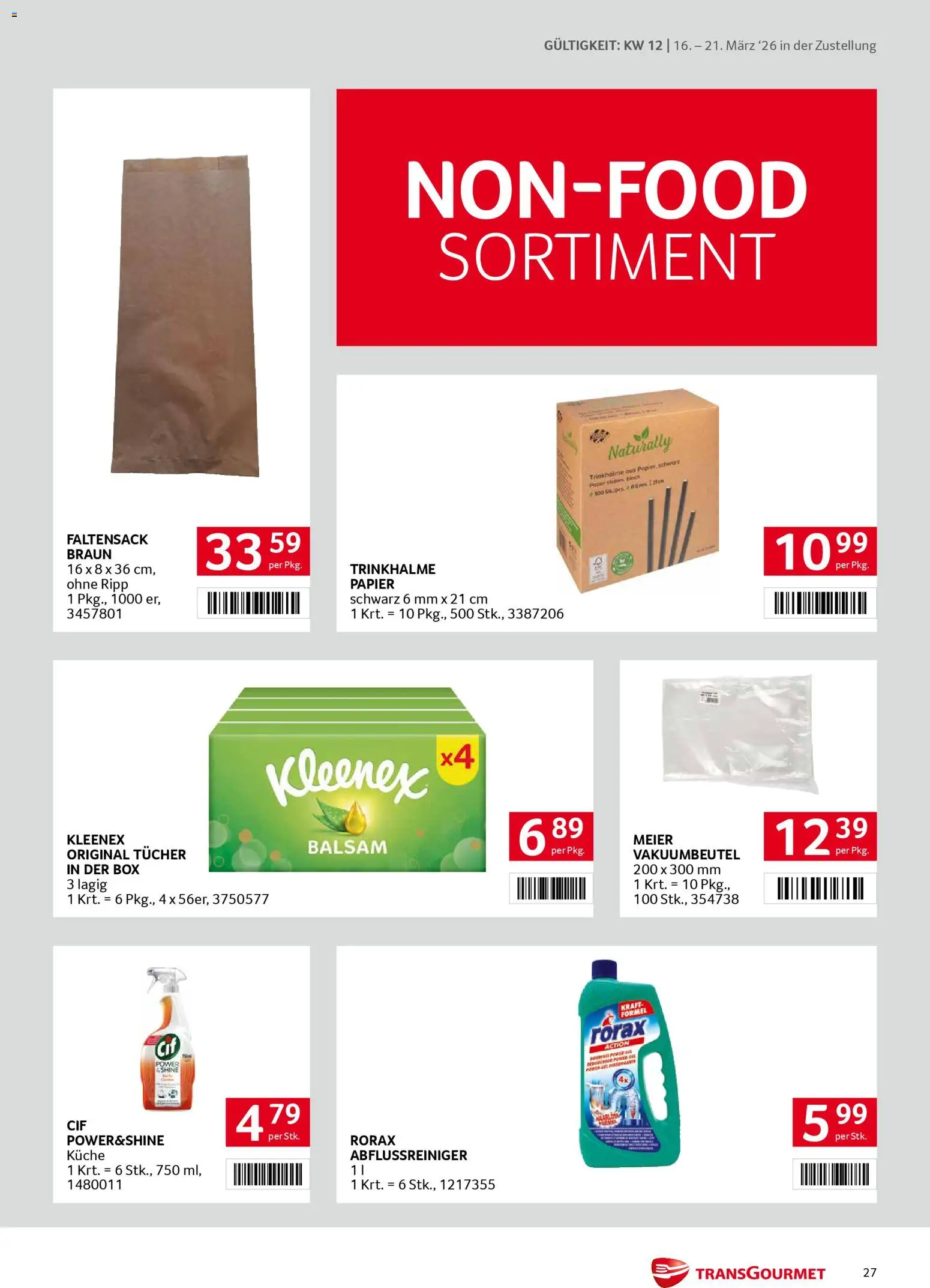 Transgourmet Zustellaktion gültig ab 16.03.2026 | Seite: 27 | Produkte: Box
