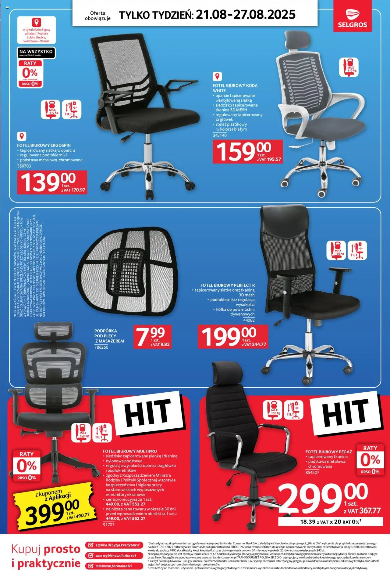 Selgros cash&carry Gazetka - Jeszcze więcej super promocji od 21.08.2025 | Strona: 11 | Produkty: Fotel, Siatka