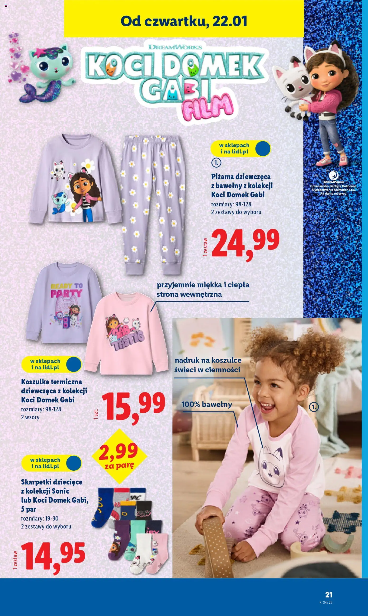 Lidl Katalog od 19.01.2026 | Strona: 21 | Produkty: Piżama, Skarpetki