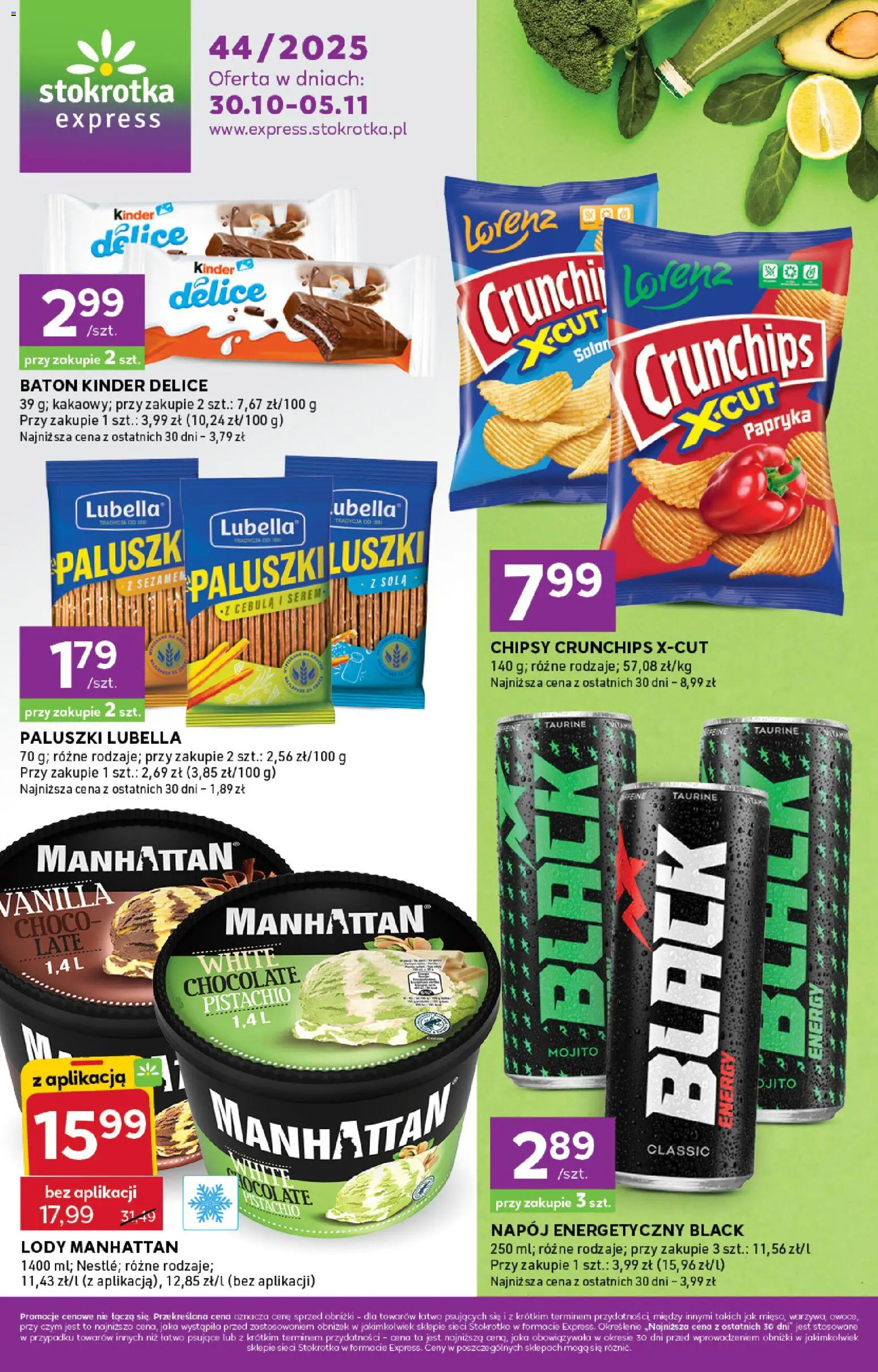 Stokrotka Gazetka - Express od 30.10.2025 | Strona: 1 | Produkty: Stokrotka, Papryka, Baton, Lody