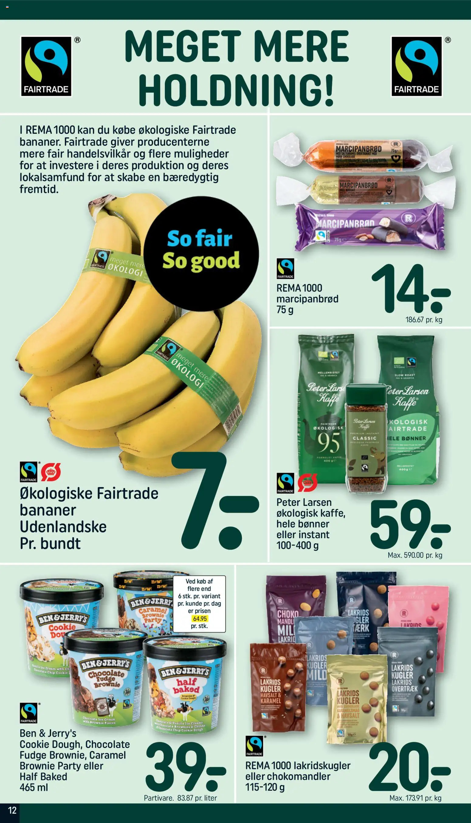 Rema 1000 tilbudsavis – gyldig fra 01.03.2026 | Side: 12 | Produkter: Kaffe, Bananer, Bønner, Lakrids