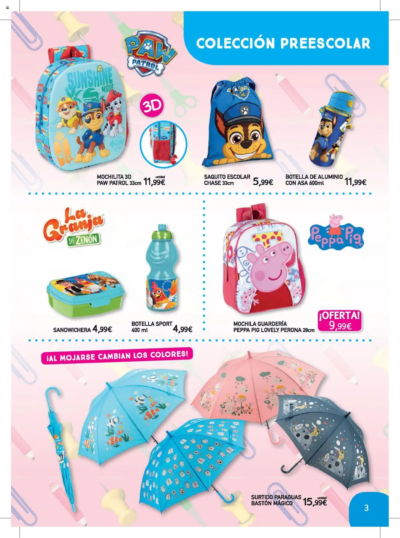 Toy Planet catálogo Vuelta al Cole │ válido desde el 06.08.2025 | Página: 3 | Productos: Mochila, Bastón, Sandwichera