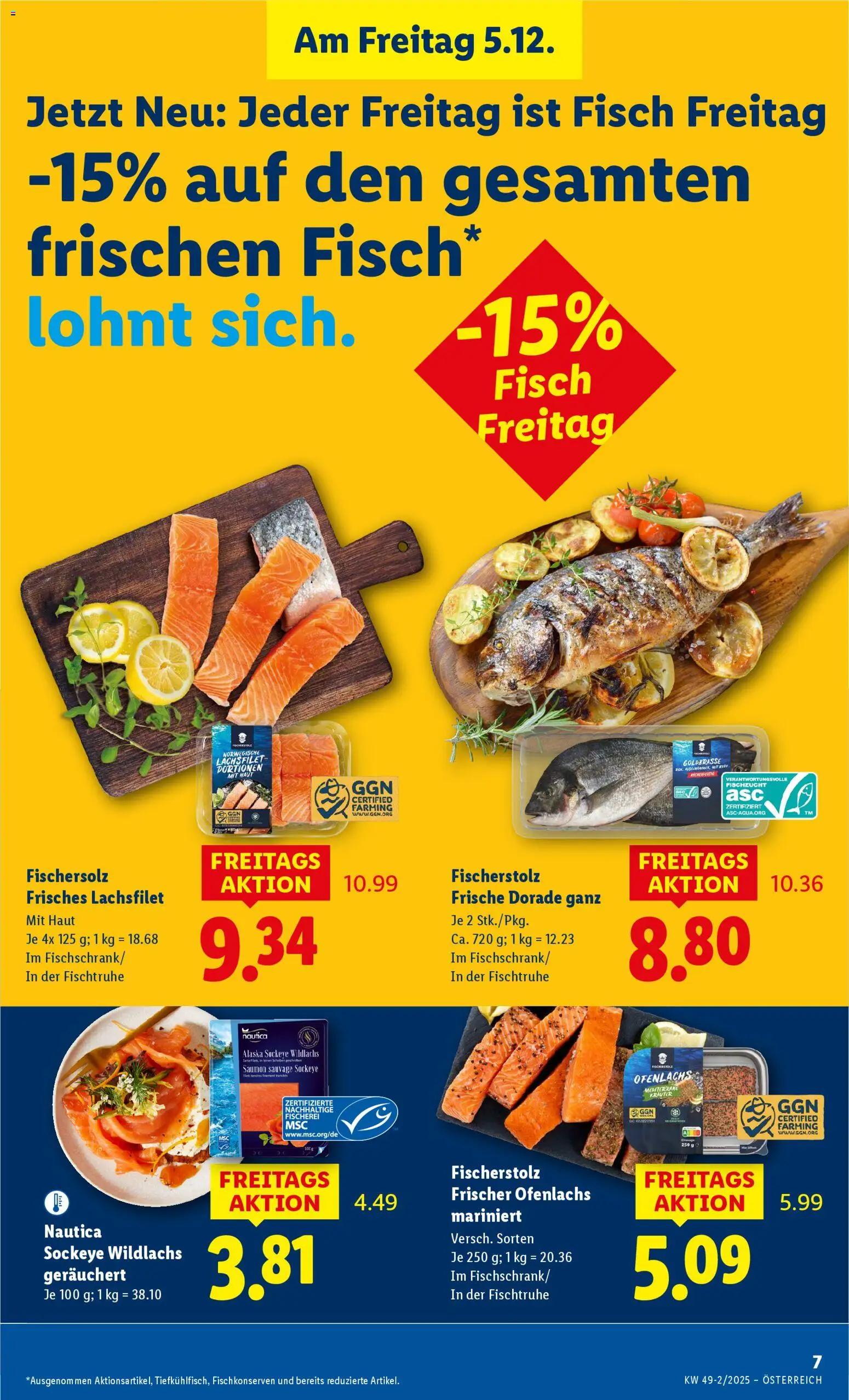 Lidl Flugblatt - Altenmarkt im Pongau, St. Johann im Pongau, Zell am See gültig ab 04.12.2025 | Seite: 9 | Produkte: Fisch