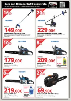 Volantino Brico io del 03.07.2025 | Pagina: 3 | Prodotti: Zaino, Olio, Decespugliatore, Motosega