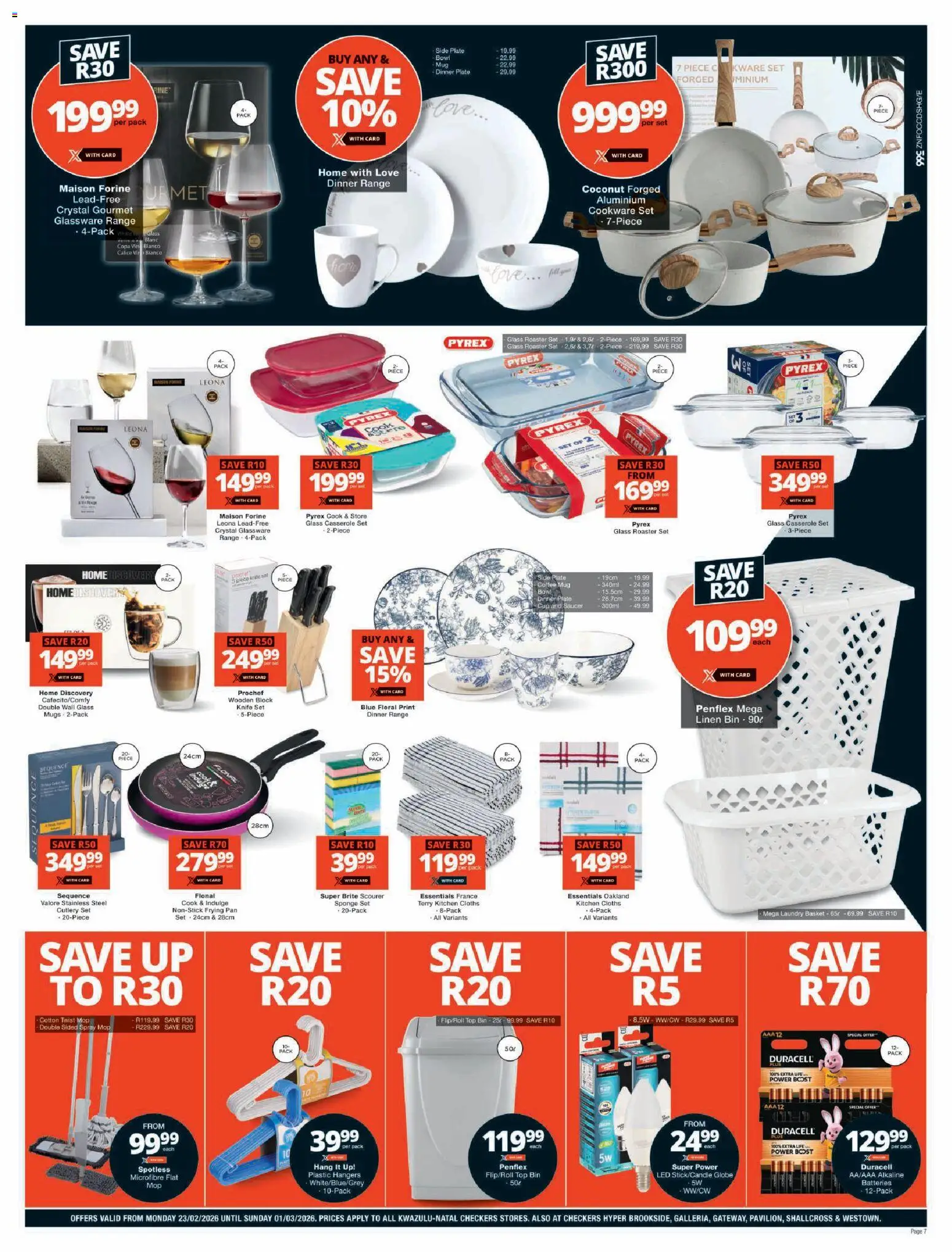 New Checkers catalogue – valid from 23.02.2026 | Page: 7 | Products: Globe, Plate, Basket, Coffee