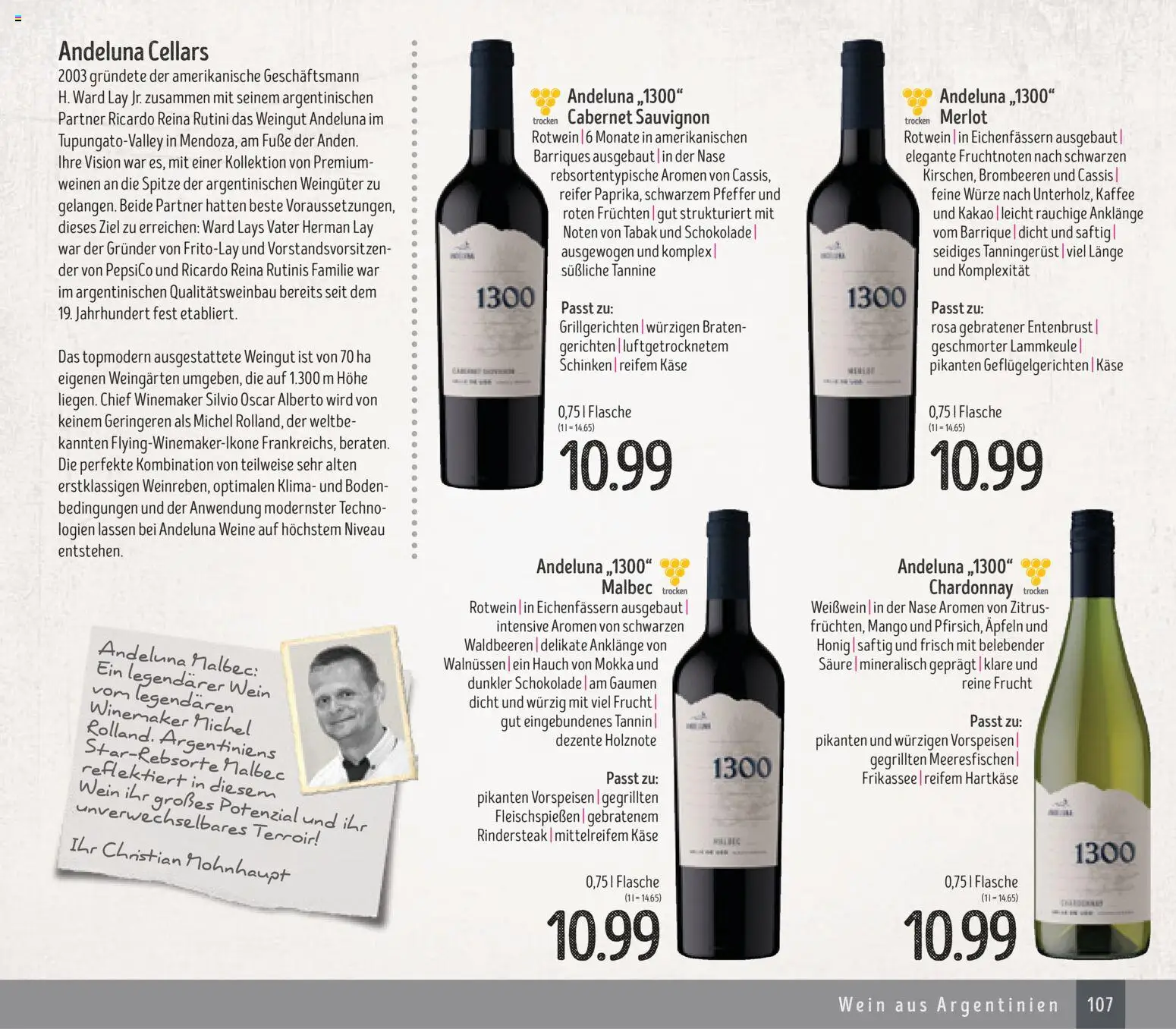 Edeka Struve Wein– und Spirituosen – gültig ab 14.11.2025 | Seite: 107 | Produkte: Lammkeule, Kaffee, Pfeffer, Wein