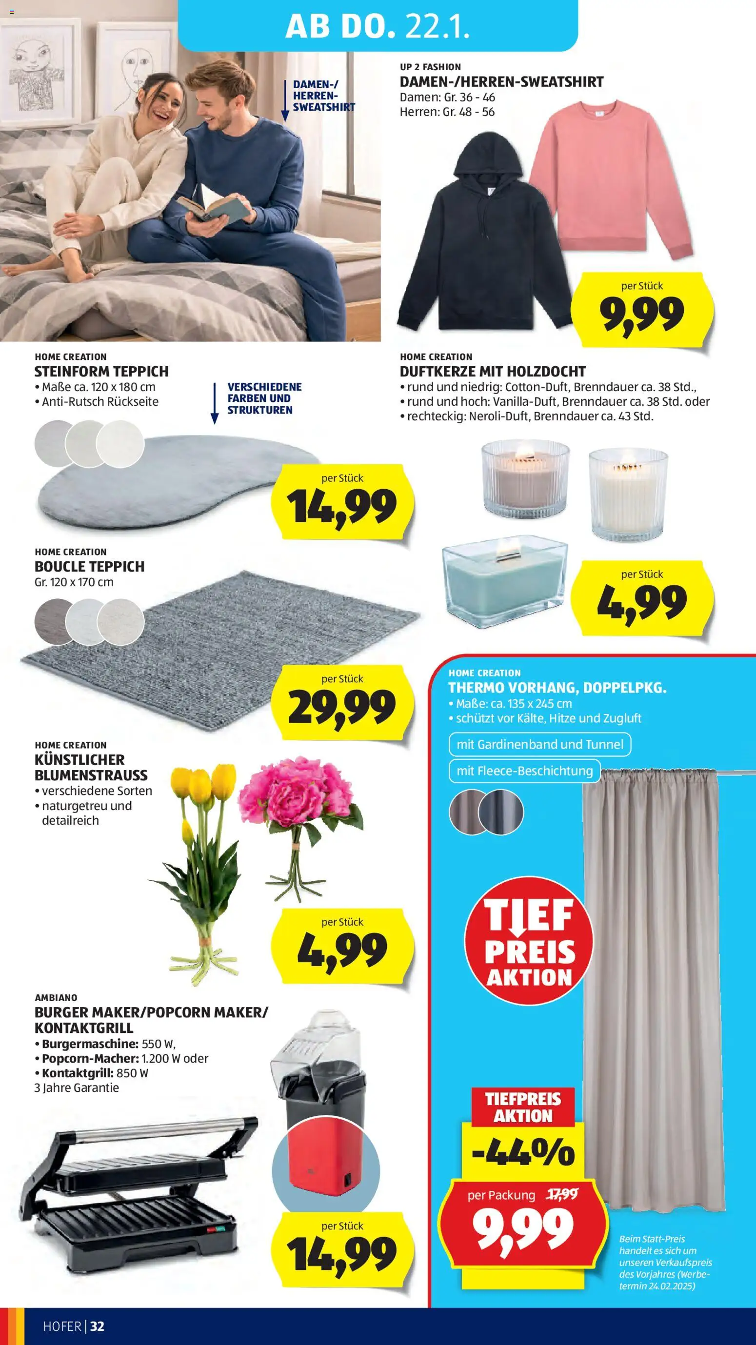 Hofer Flugblatt gültig ab 14.01.2026 | Seite: 36 | Produkte: Teppich