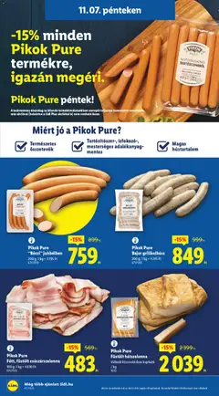 Pikok Pure Bajor grillkolbász, 200 g - amely érvényes a következő dátumtól: 06.11.2025 | Oldal: 20