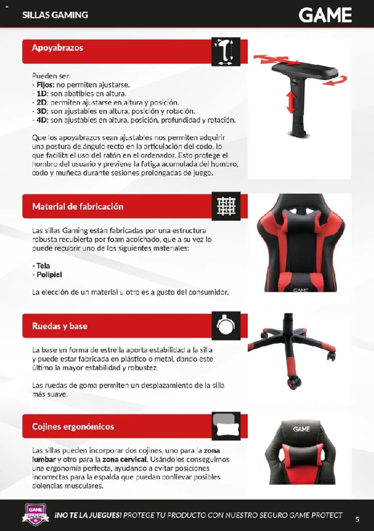 Game Sillas gaming │ válido desde el 11.06.2024 | Página: 5 | Productos: Té, Muñeca, Silla