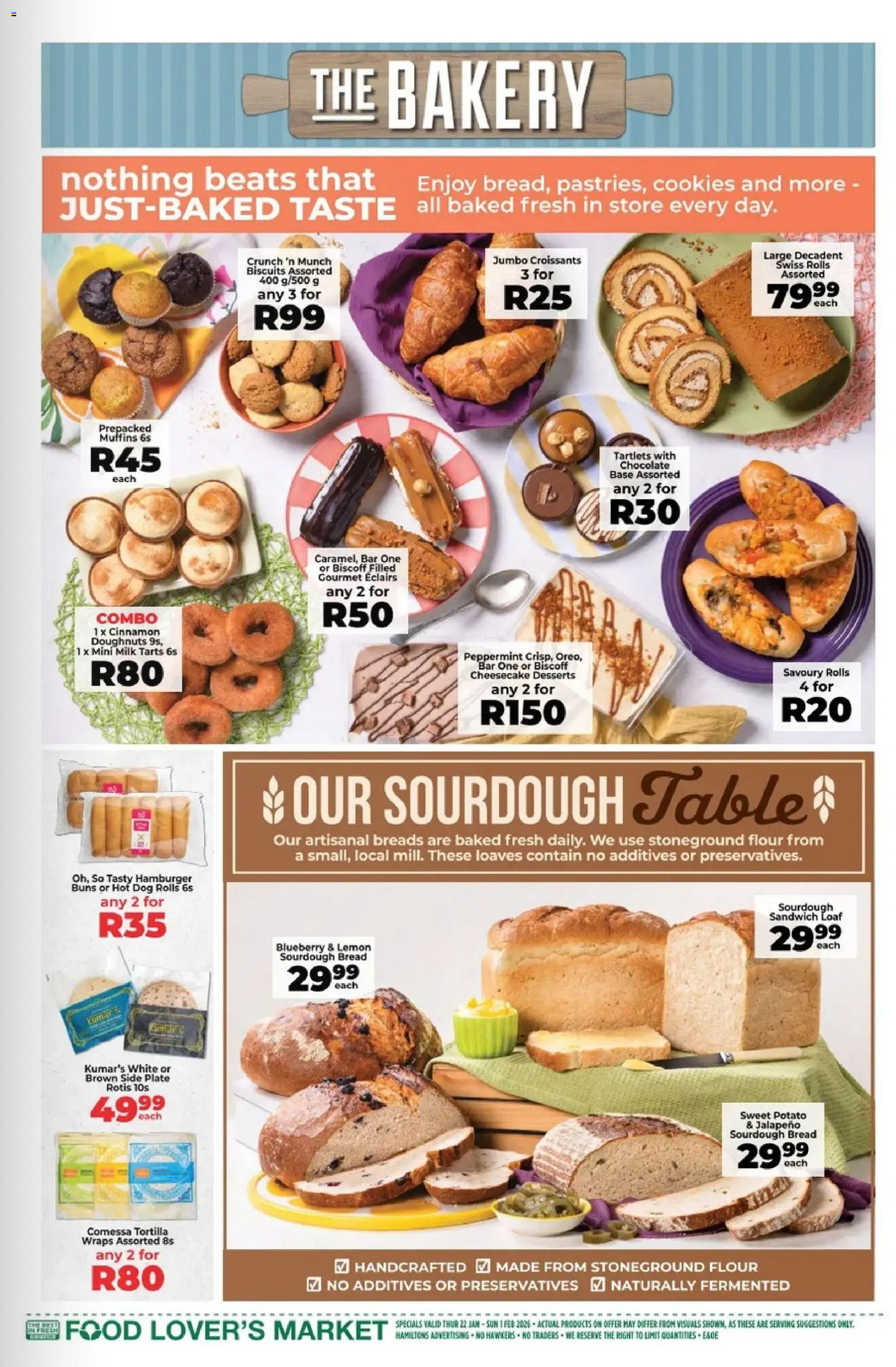 New Food Lover's Market catalogue – valid from 22.01.2026 | Page: 5 | Products: Flour, Jam, Plate, Cookies