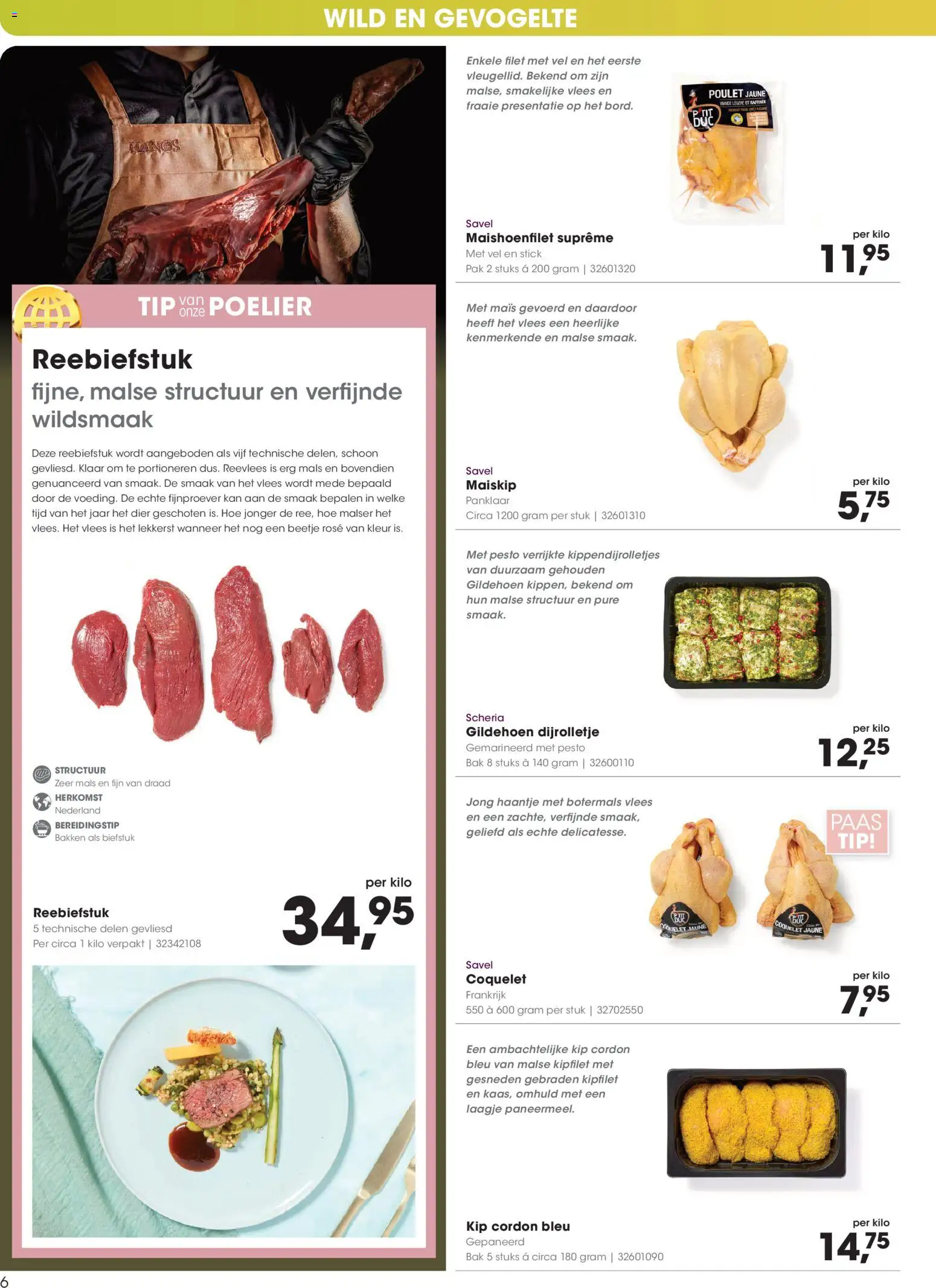 {H1} | Pagina: 6 | Producten: Kisperec, Biefstuk, Kip, Draad