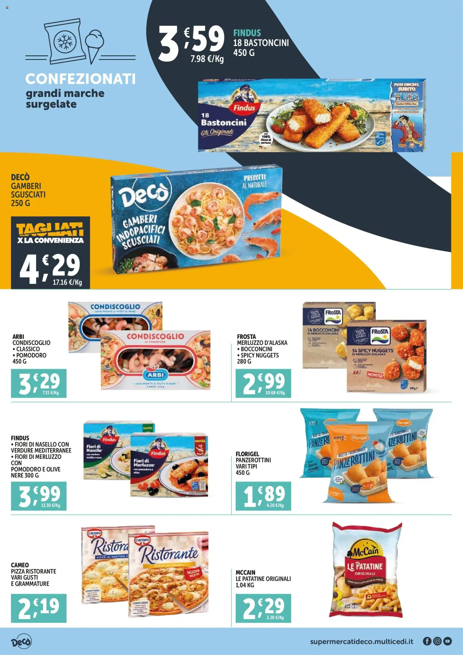 Volantino Decò del 30.01.2026 | Pagina: 6 | Prodotti: Merluzzo, Gamberi, Nuggets, Verdure